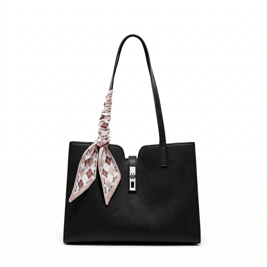 Sac cabas BIANCA noir, vue de face