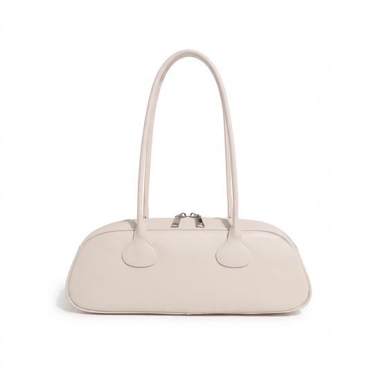 Sac baguette GRETA crème, vue de face