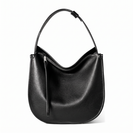 Sac JANY noir en cuir, vue de face