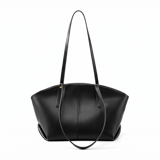 Sac MILLER noir en cuir, vue de face