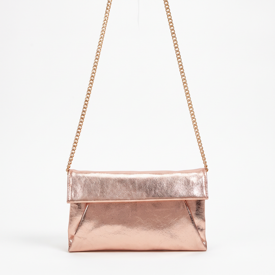 Pochette STELLA or rose, vue de face