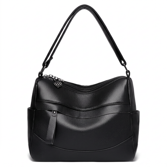 Sac EMMA noir, vue de face