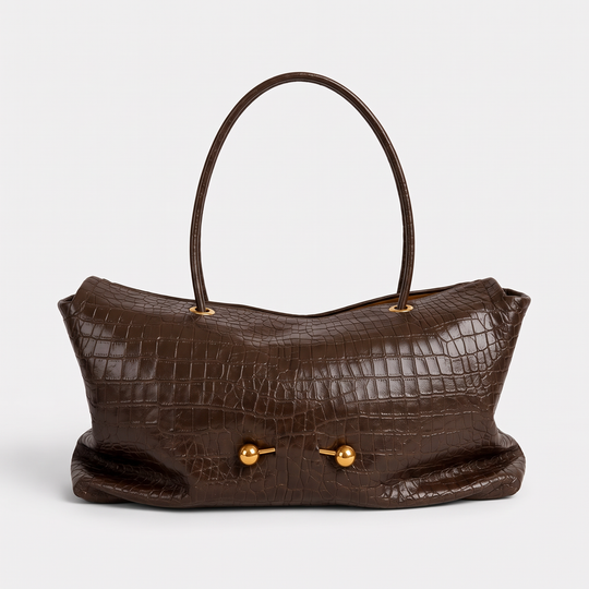 Sac ELSA marron foncé, vue de face