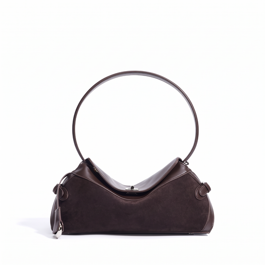 Sac ROSALIE marron foncé, vue de face