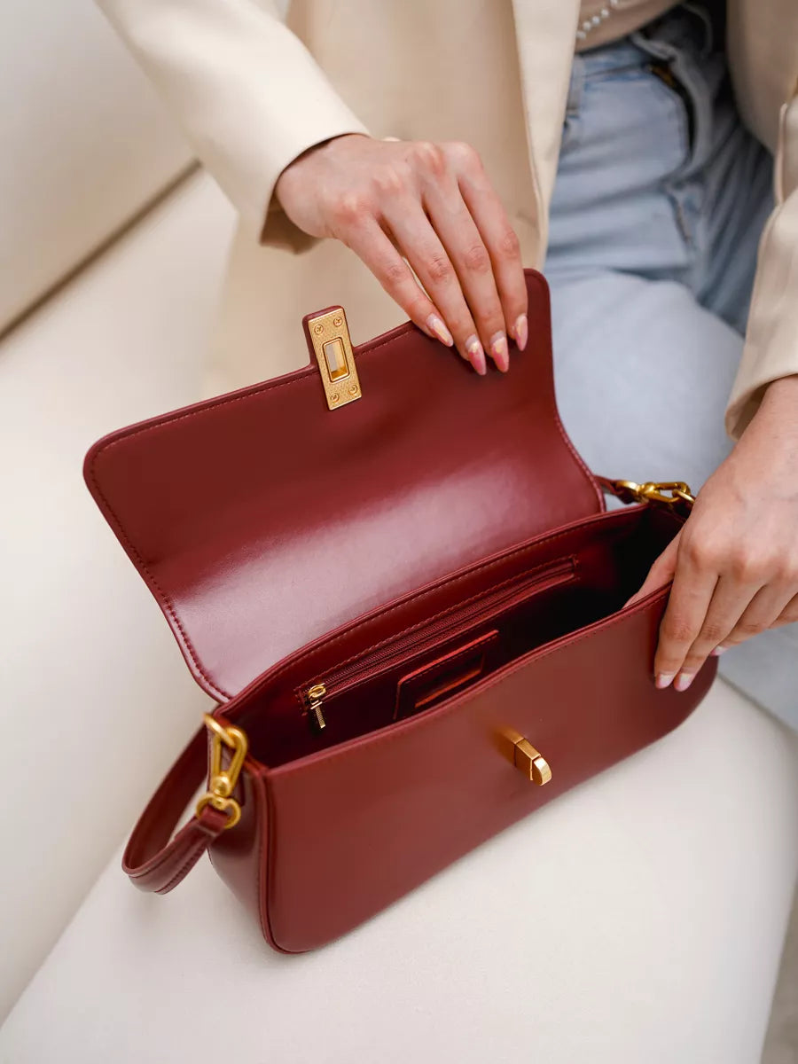 LADY – Sac à rabat rétro en cuir (vue 25) – YUMIKA