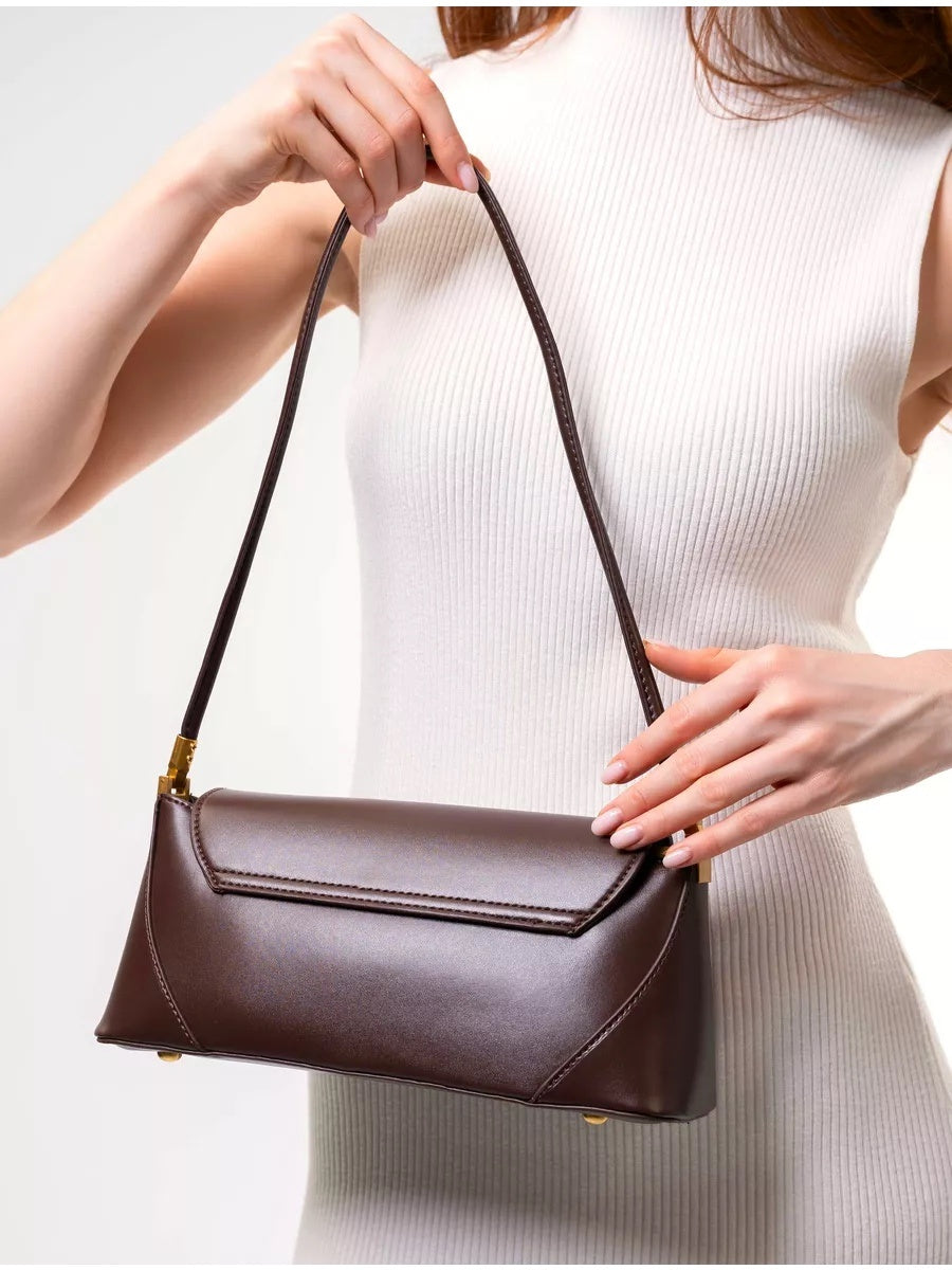 Sac AGATHE marron – photo portée