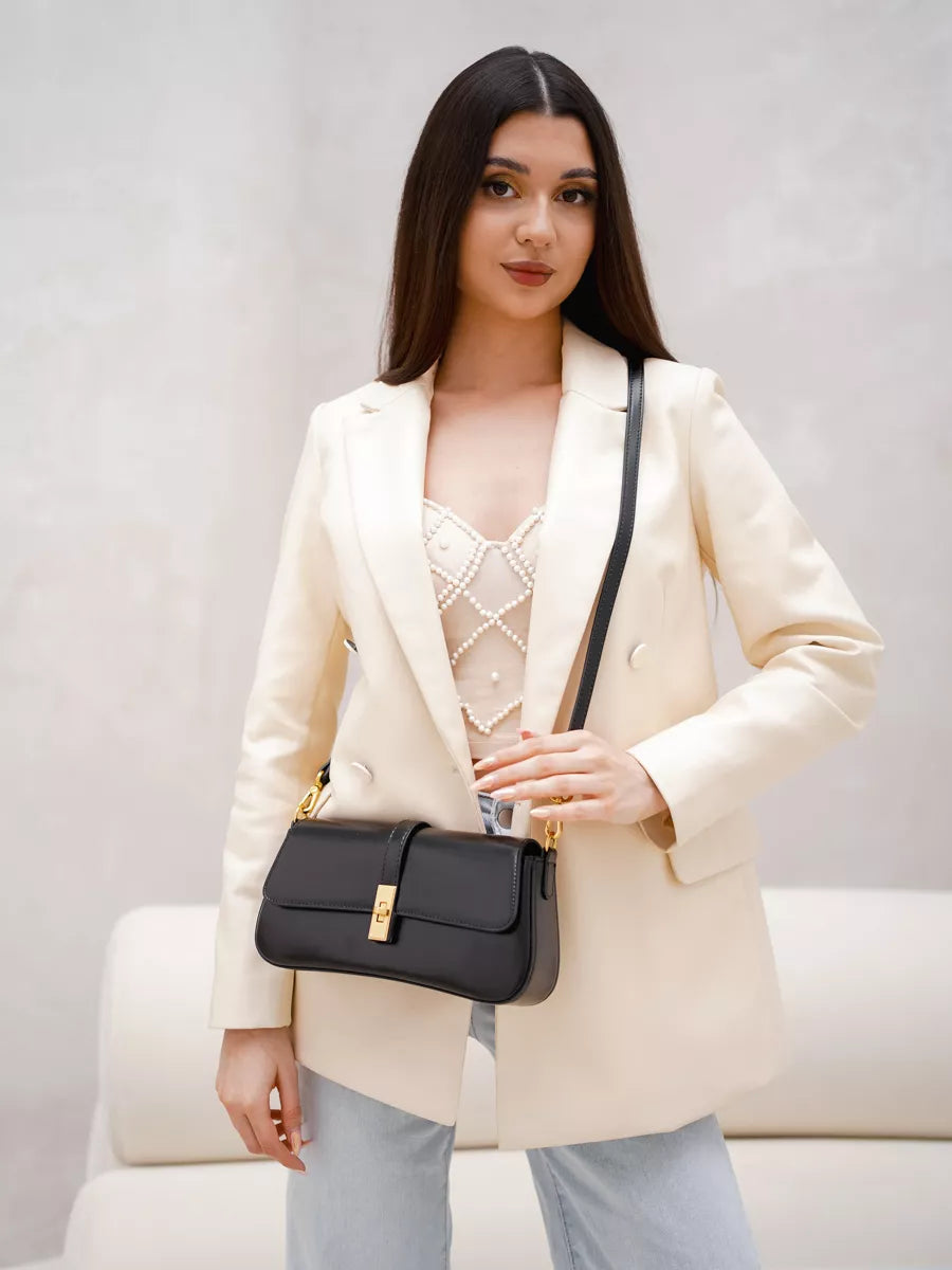 LADY – Sac à rabat rétro en cuir (vue 16) – YUMIKA