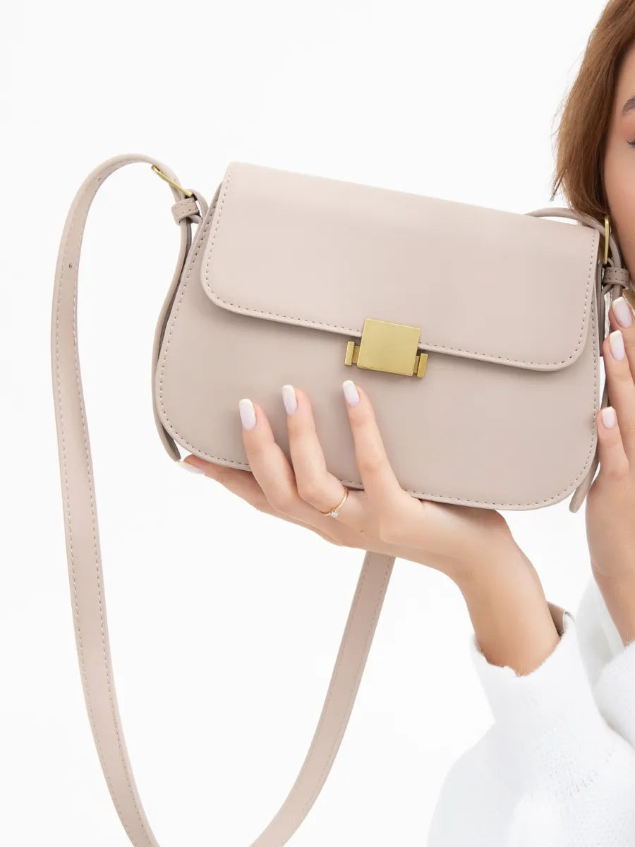 Sac ELENA beige – photo portée