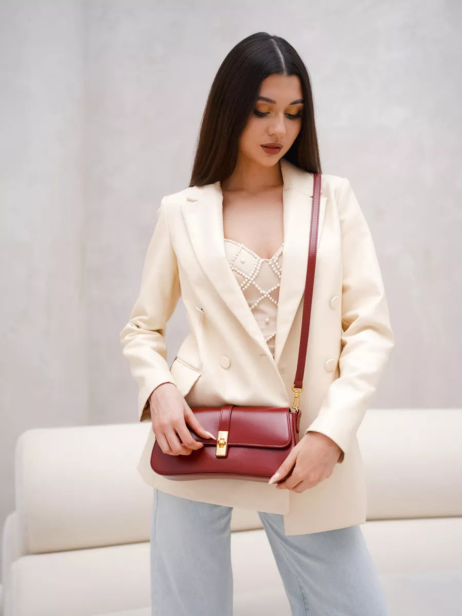 LADY – Sac à rabat rétro en cuir (vue 18) – YUMIKA