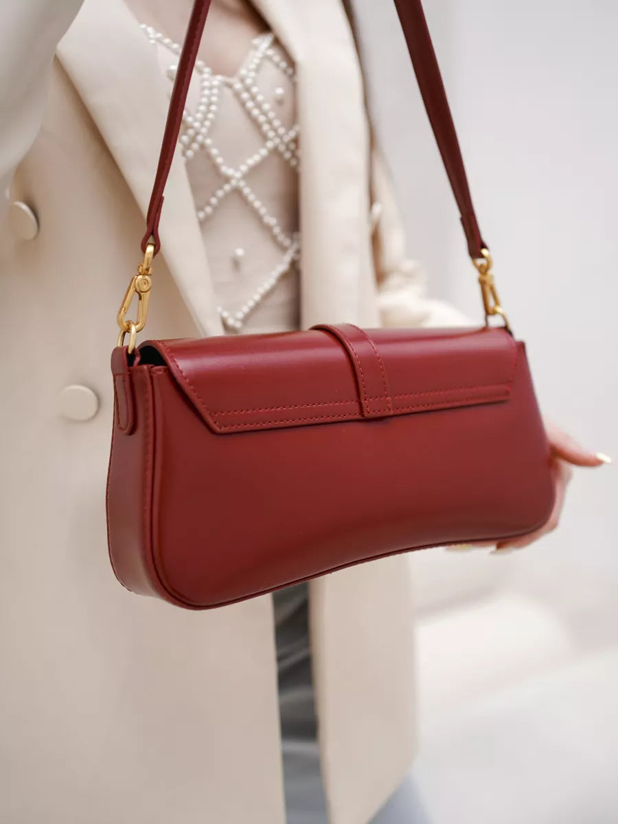 LADY – Sac à rabat rétro en cuir (vue 24) – YUMIKA