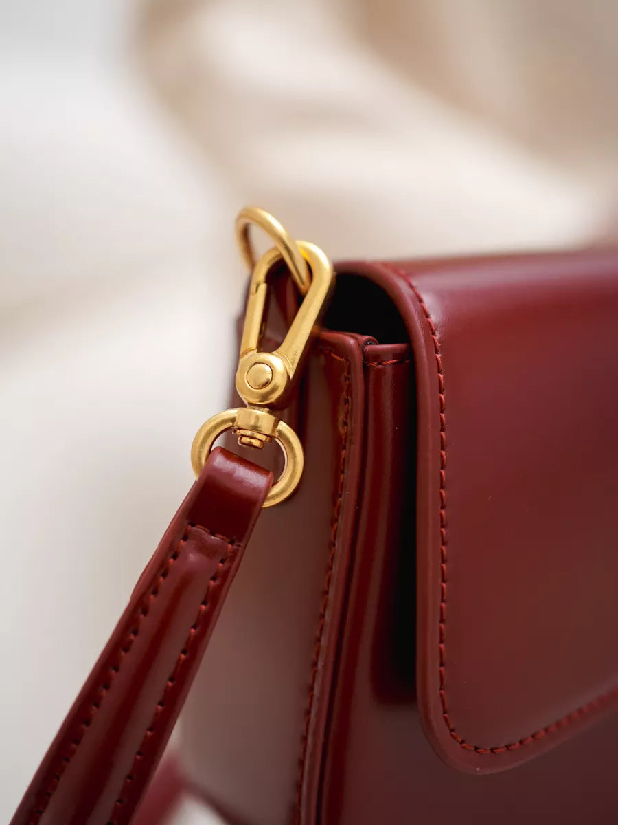 LADY – Sac à rabat rétro en cuir (vue 26) – YUMIKA