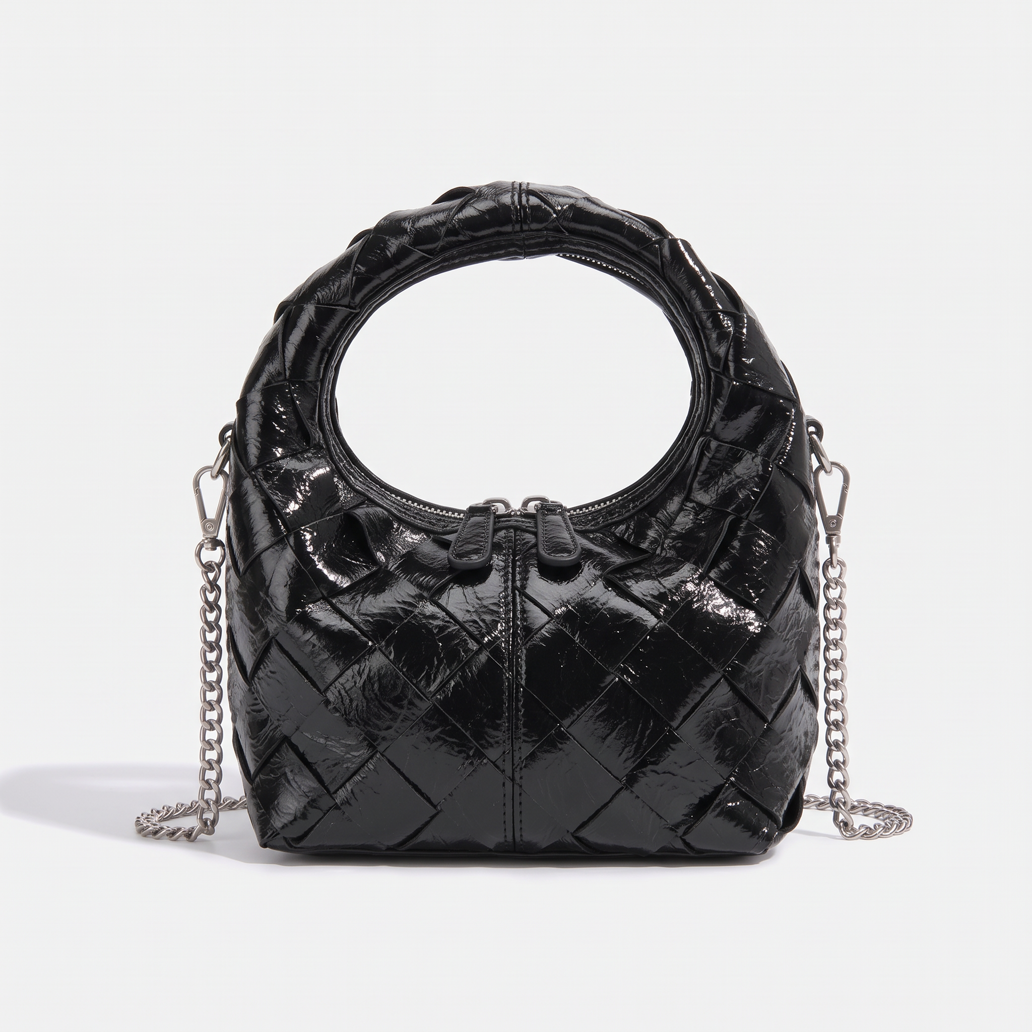 Mini sac AURORA noir, vue de face