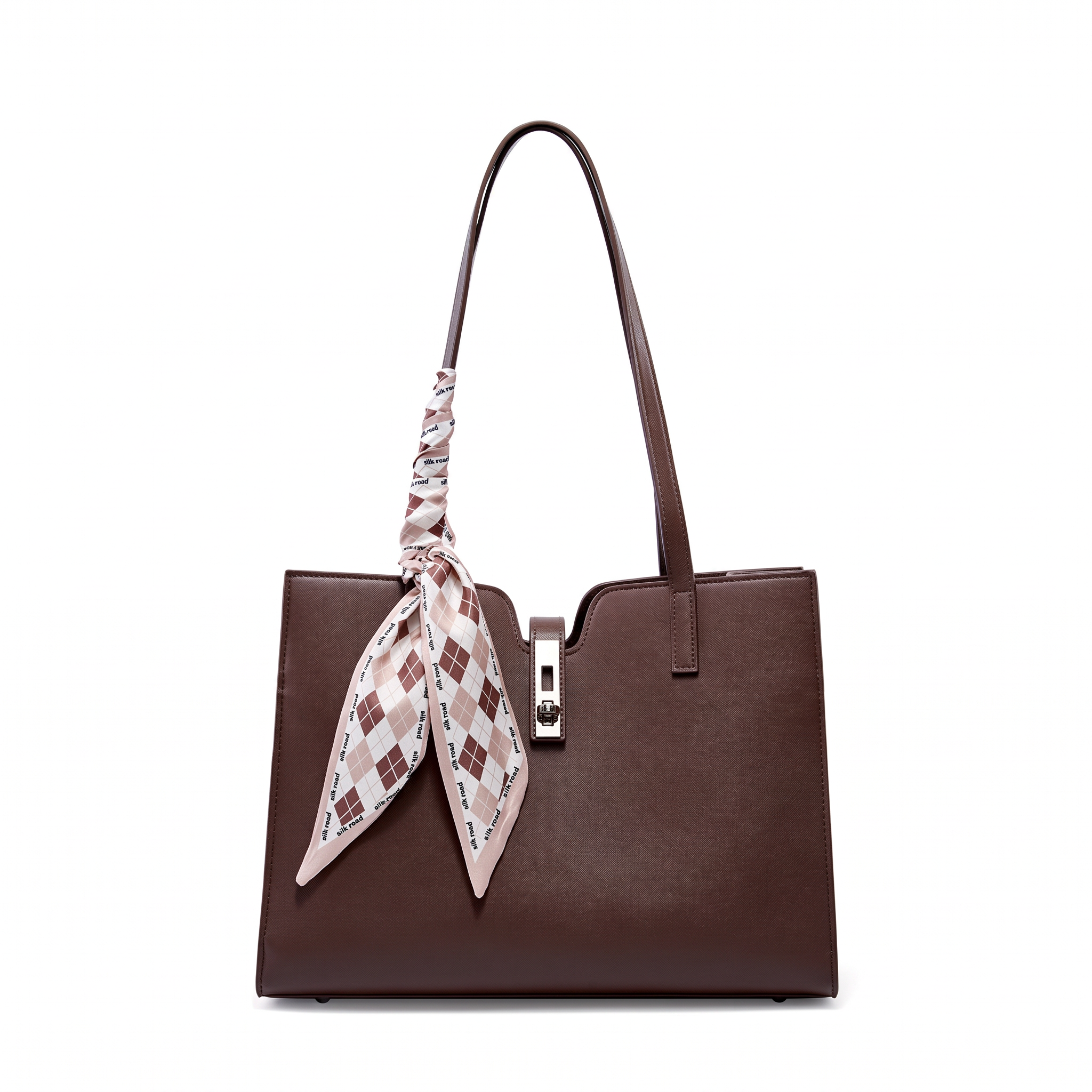 Sac cabas BIANCA marron, vue de face