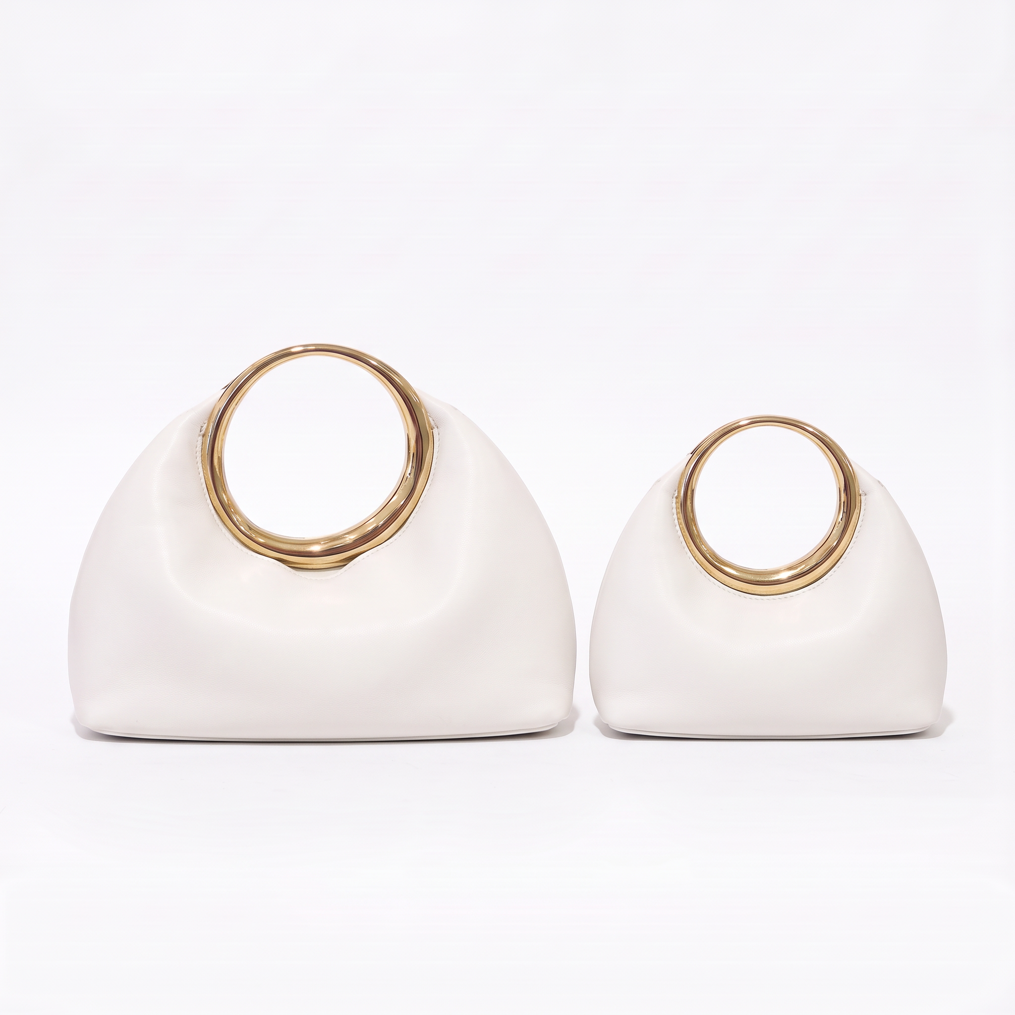 Sac BLANCHE blanc, grand et petit modèle côte à côte
