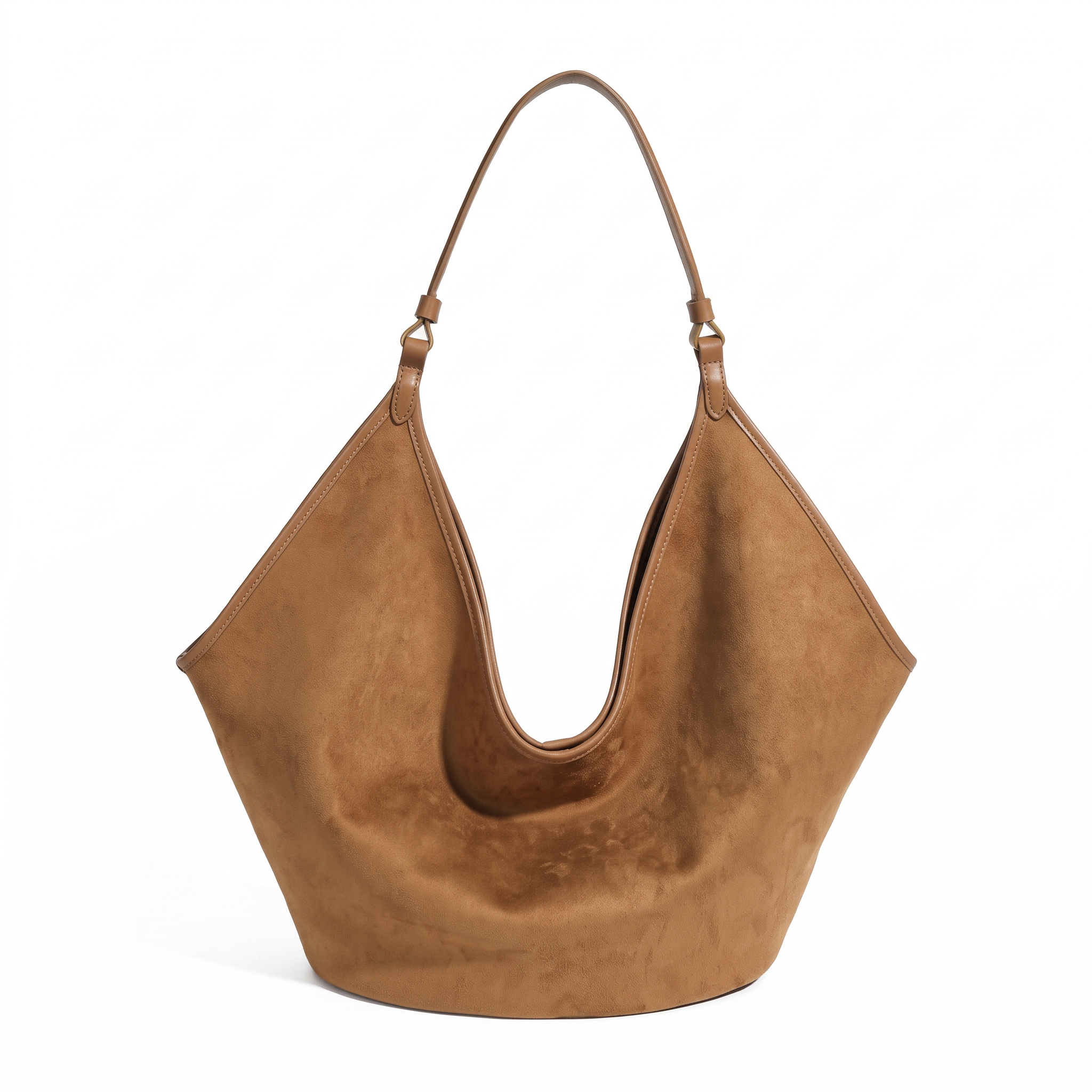 Sac ÉLISE camel en cuir, vue de face