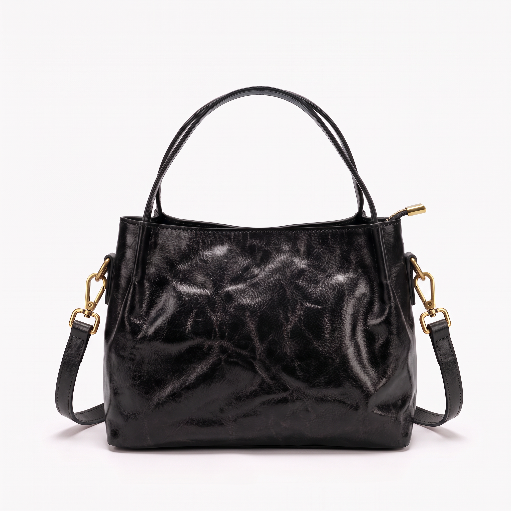 Sac FLORA noir, vue de face