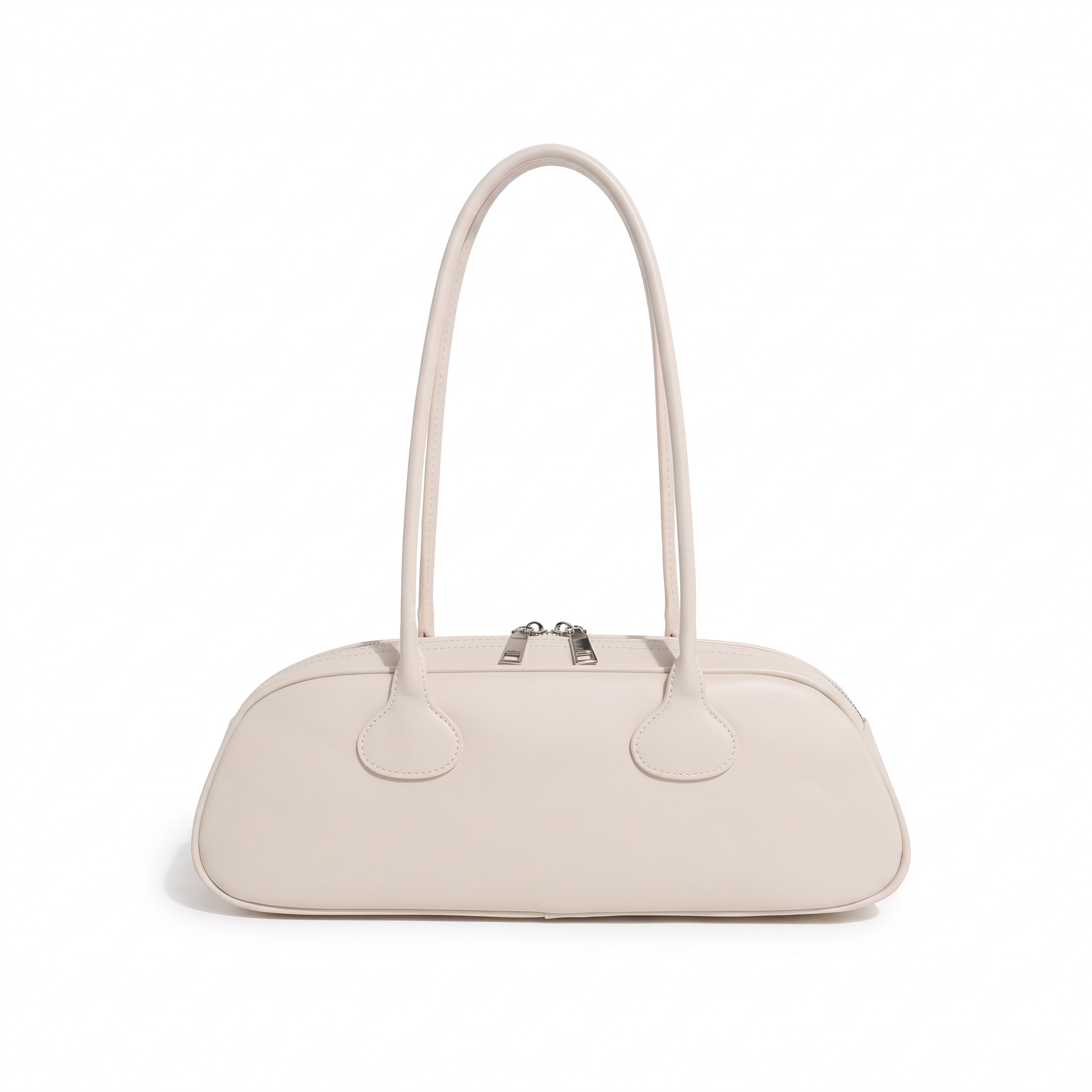 Sac baguette GRETA crème, vue de face