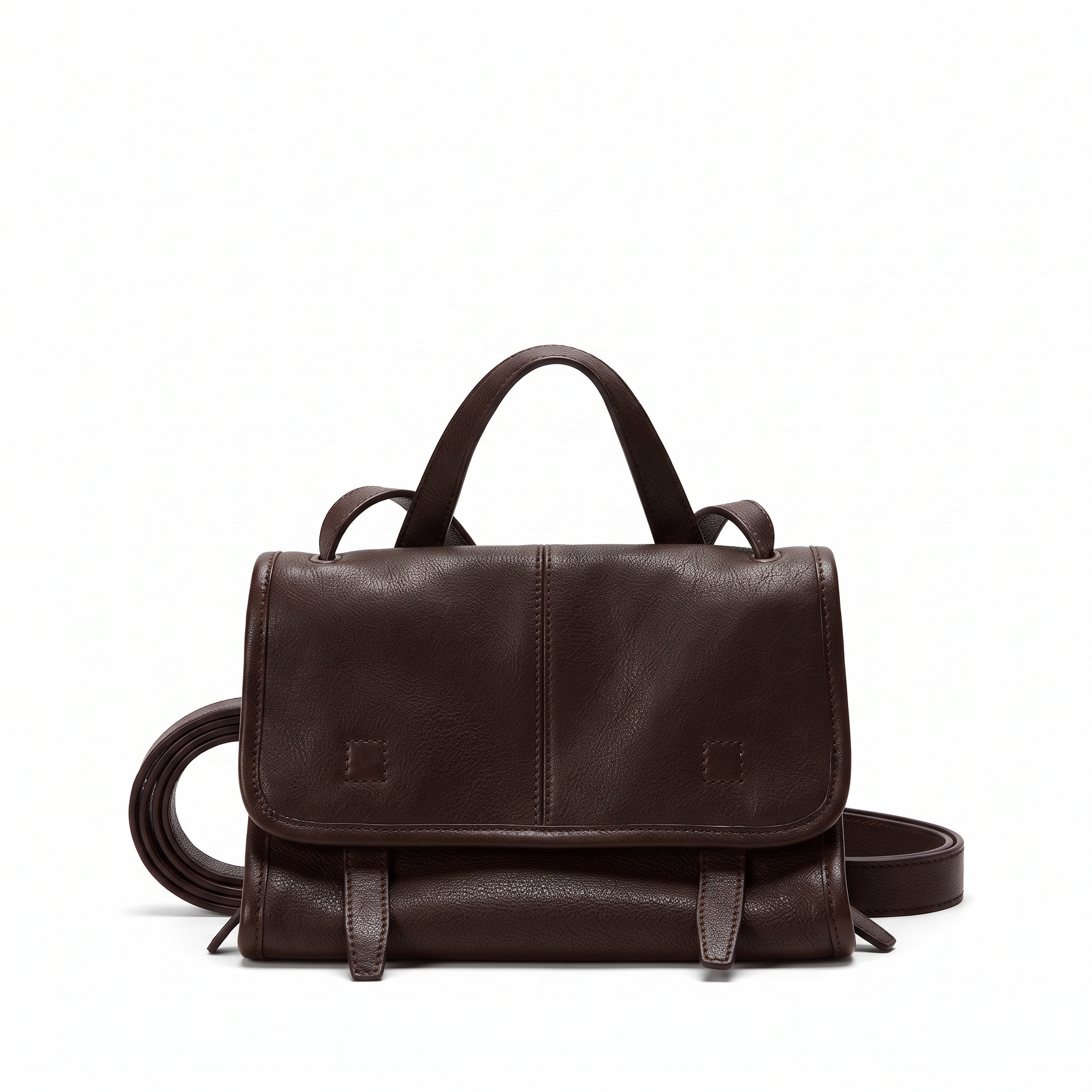 Sac HANNA marron foncé, vue de face