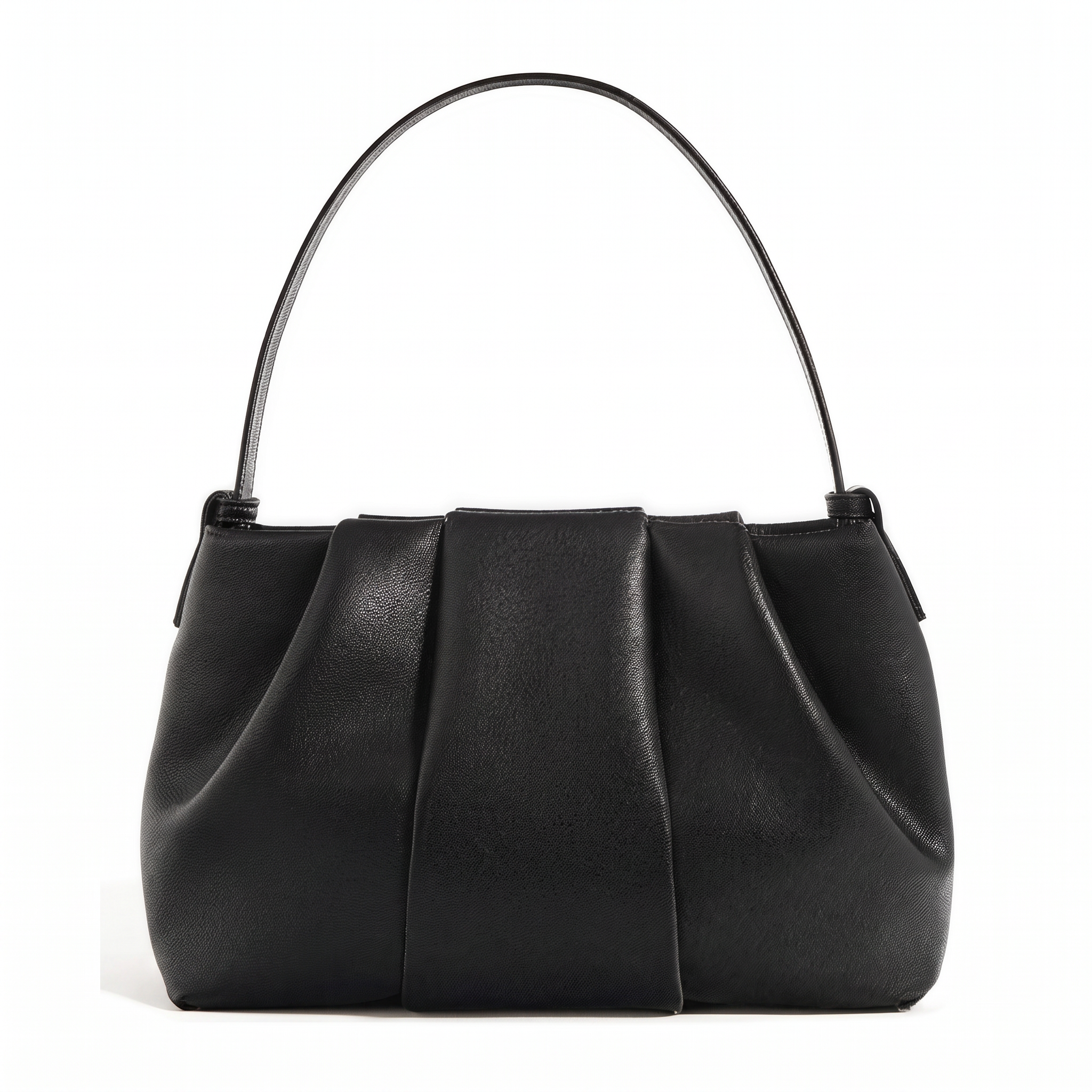 Sac JADE noir en cuir, vue de face