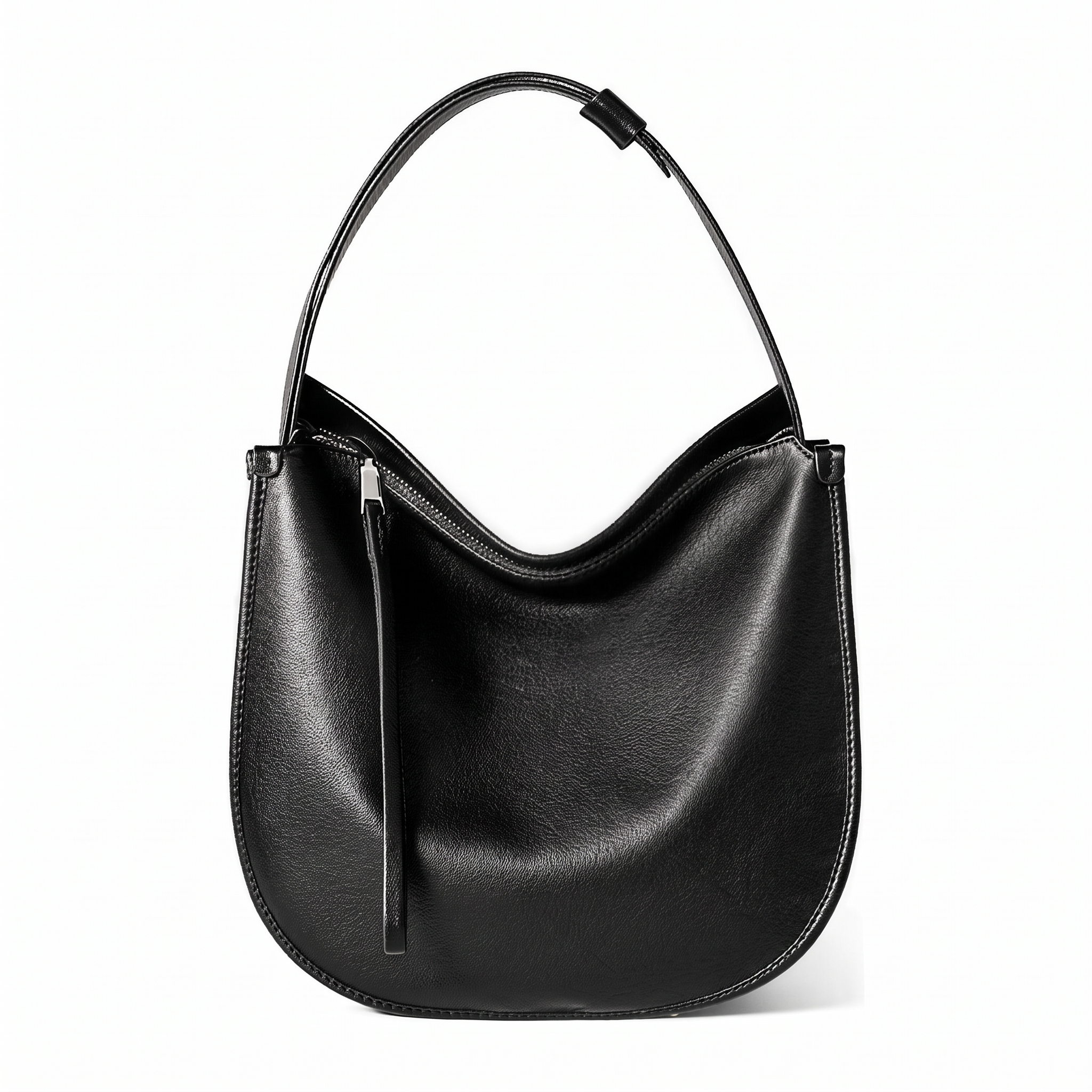 Sac JANY noir en cuir, vue de face