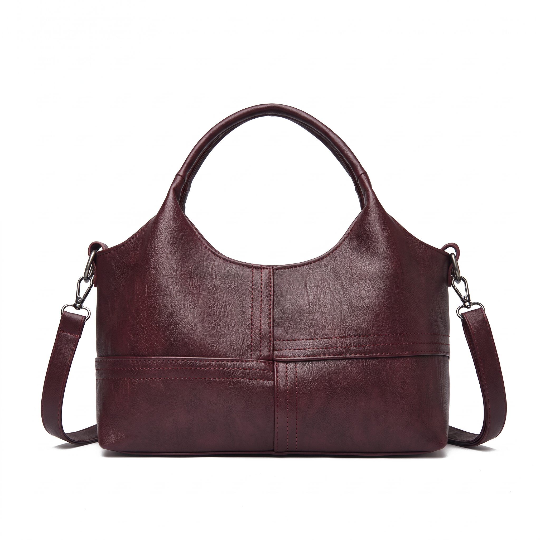 Sac JULIA rouge bordeaux, vue de face
