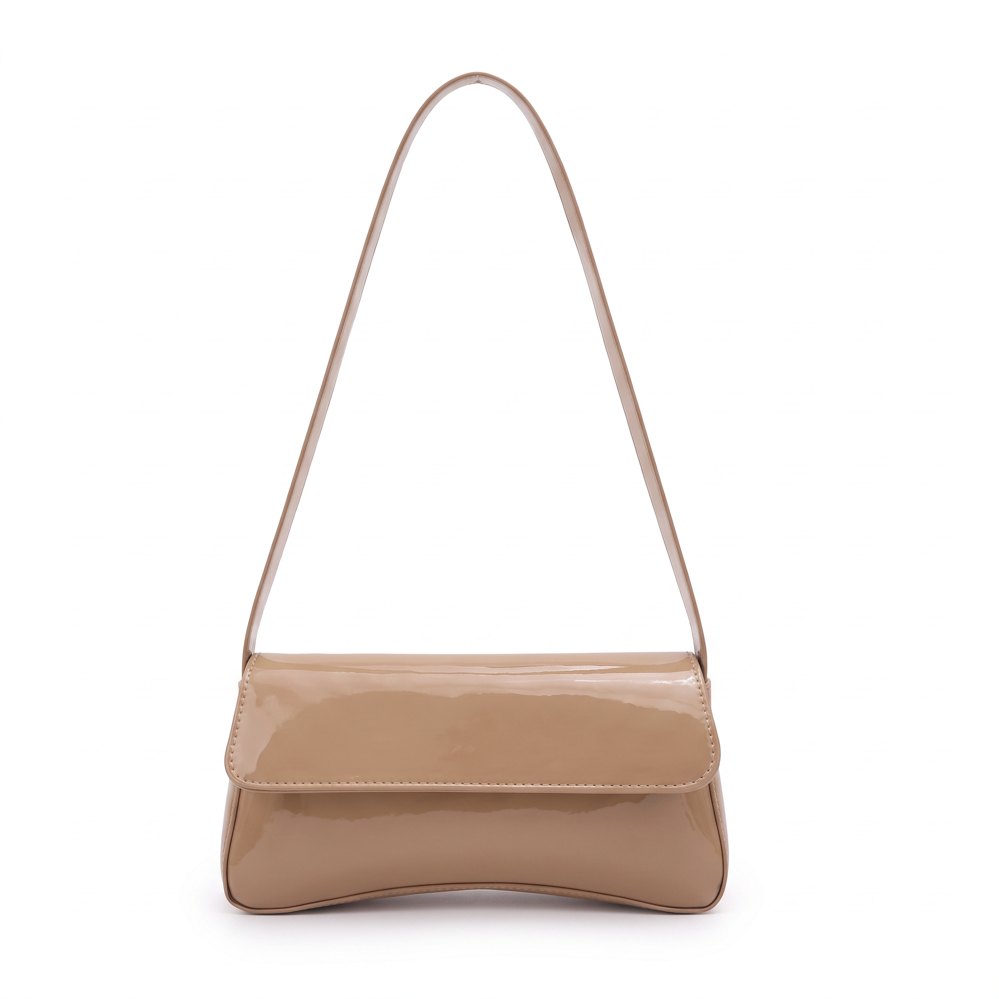 Sac LÉA camel, vue de face