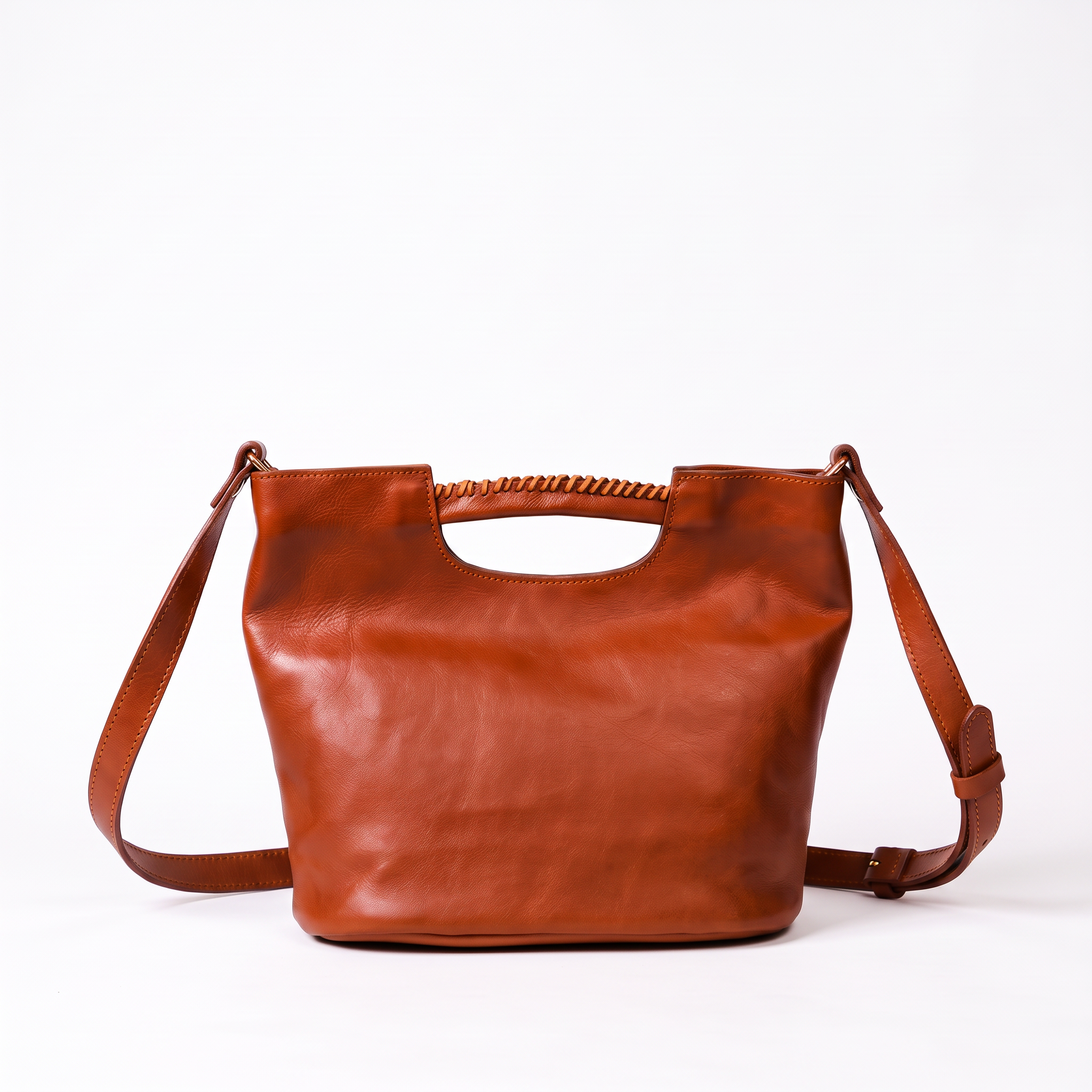 Sac LINA marron, vue de face