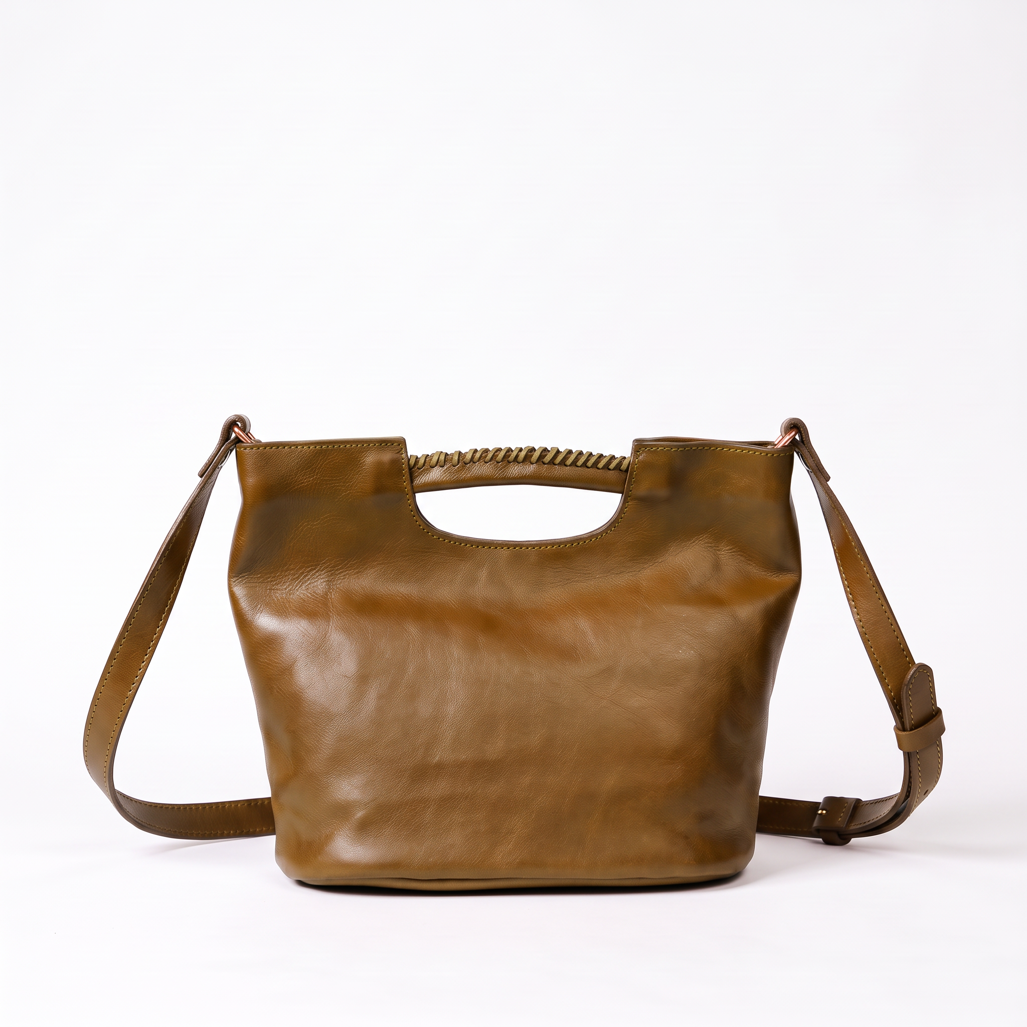 Sac LINA vert olive, vue de face