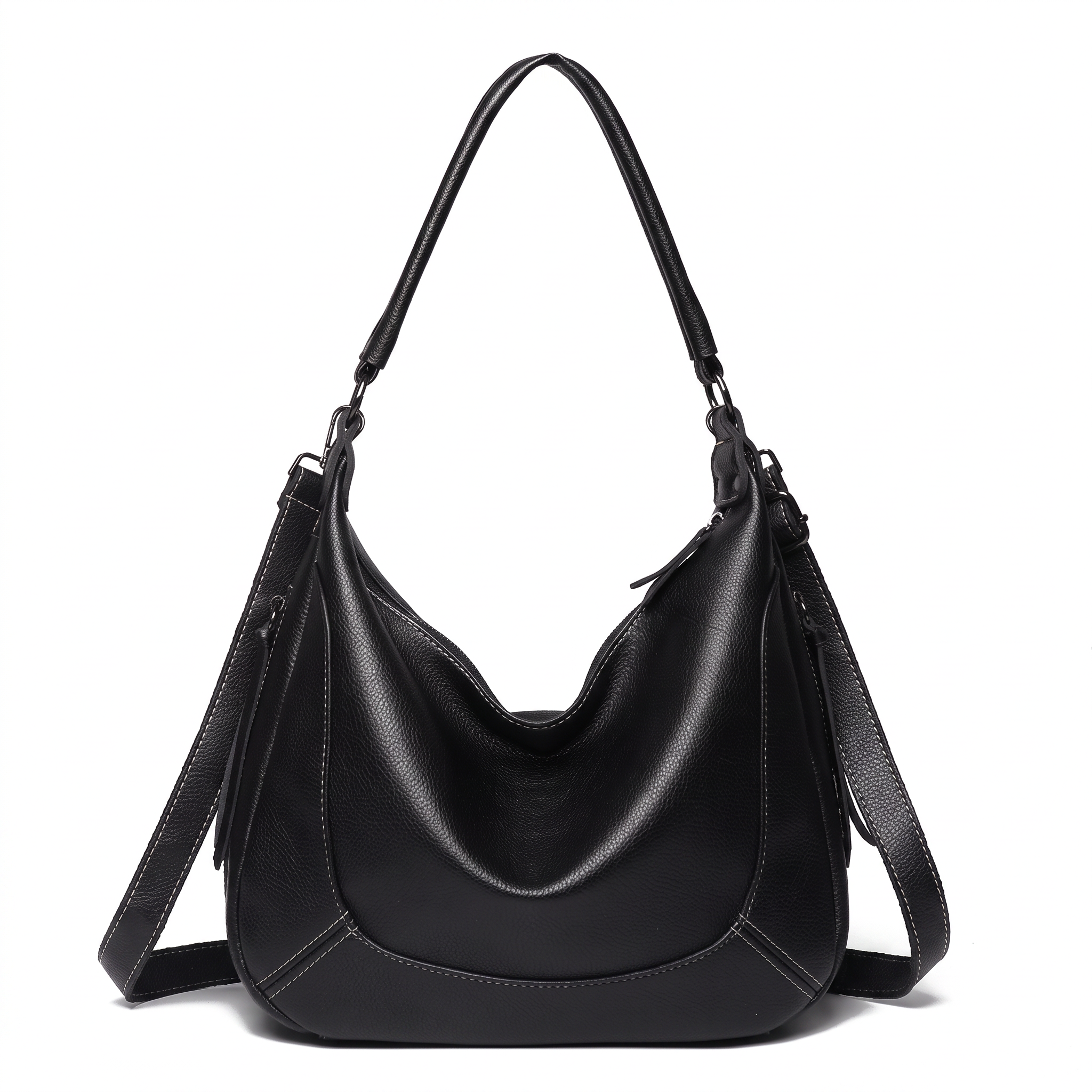 Sac LUCIE noir, vue de face