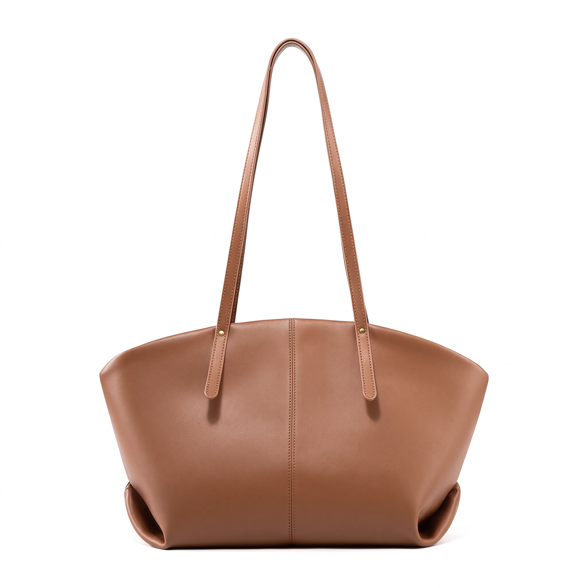 Sac MILLER camel en cuir, vue de face