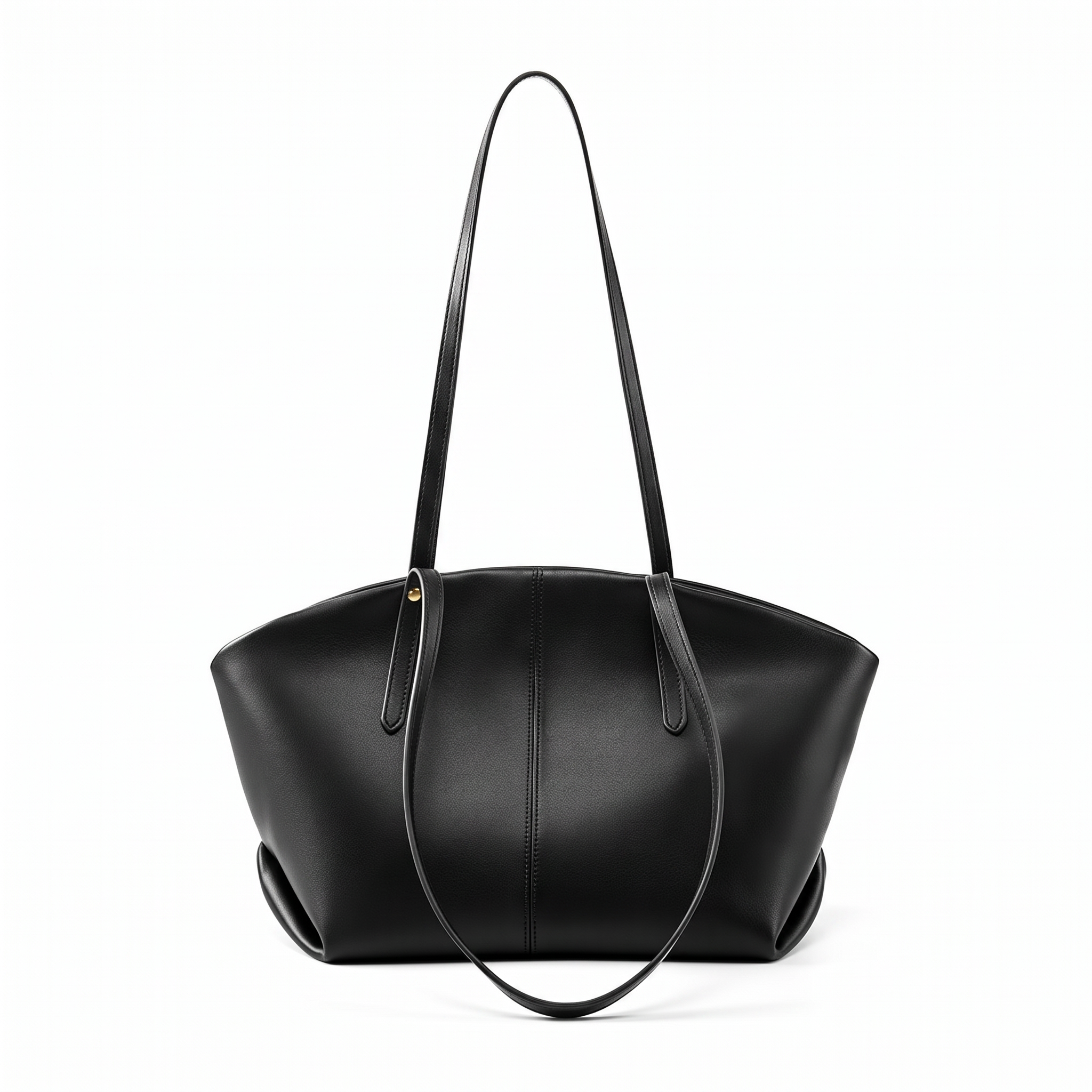 Sac MILLER noir en cuir, vue de face