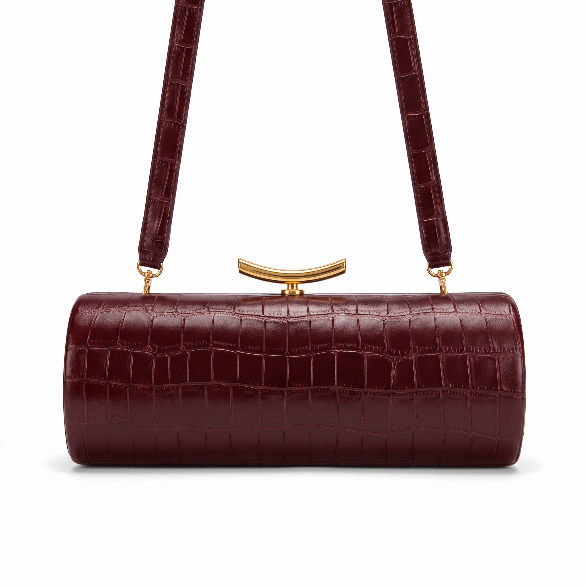 Pochette NADIA rouge bordeaux, vue de face