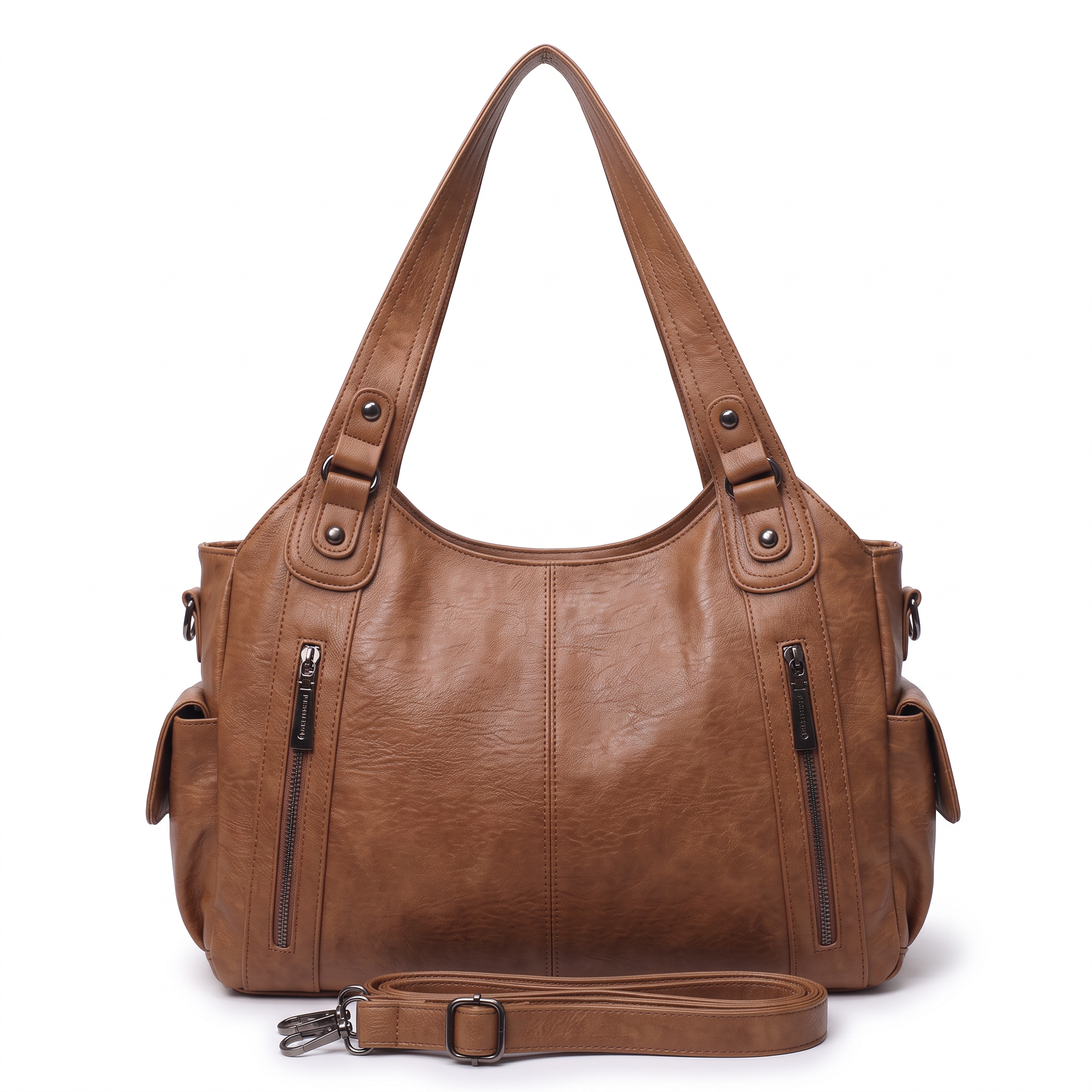 Sac PALOMA marron clair, vue de face