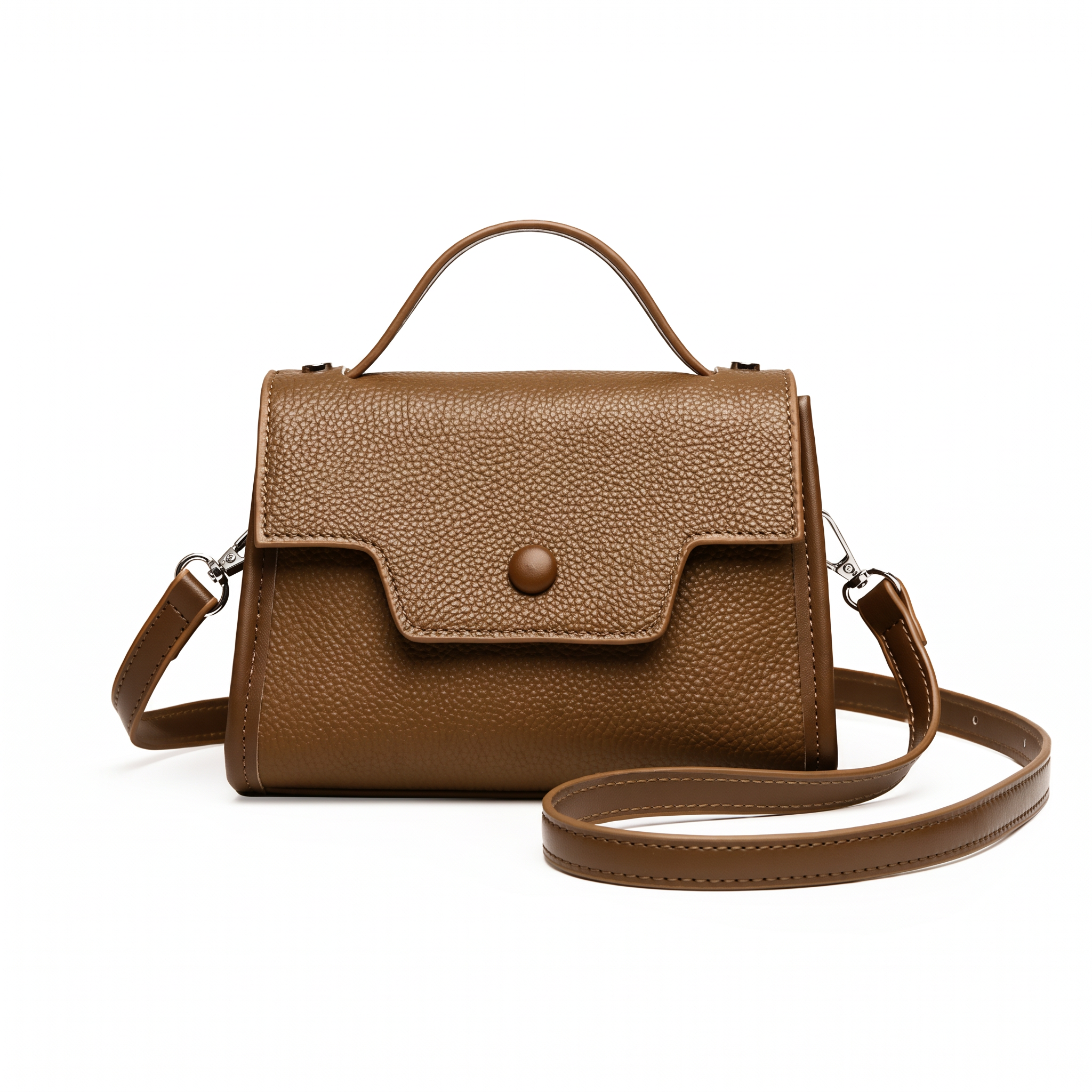 Sac RENATA marron clair, vue de face