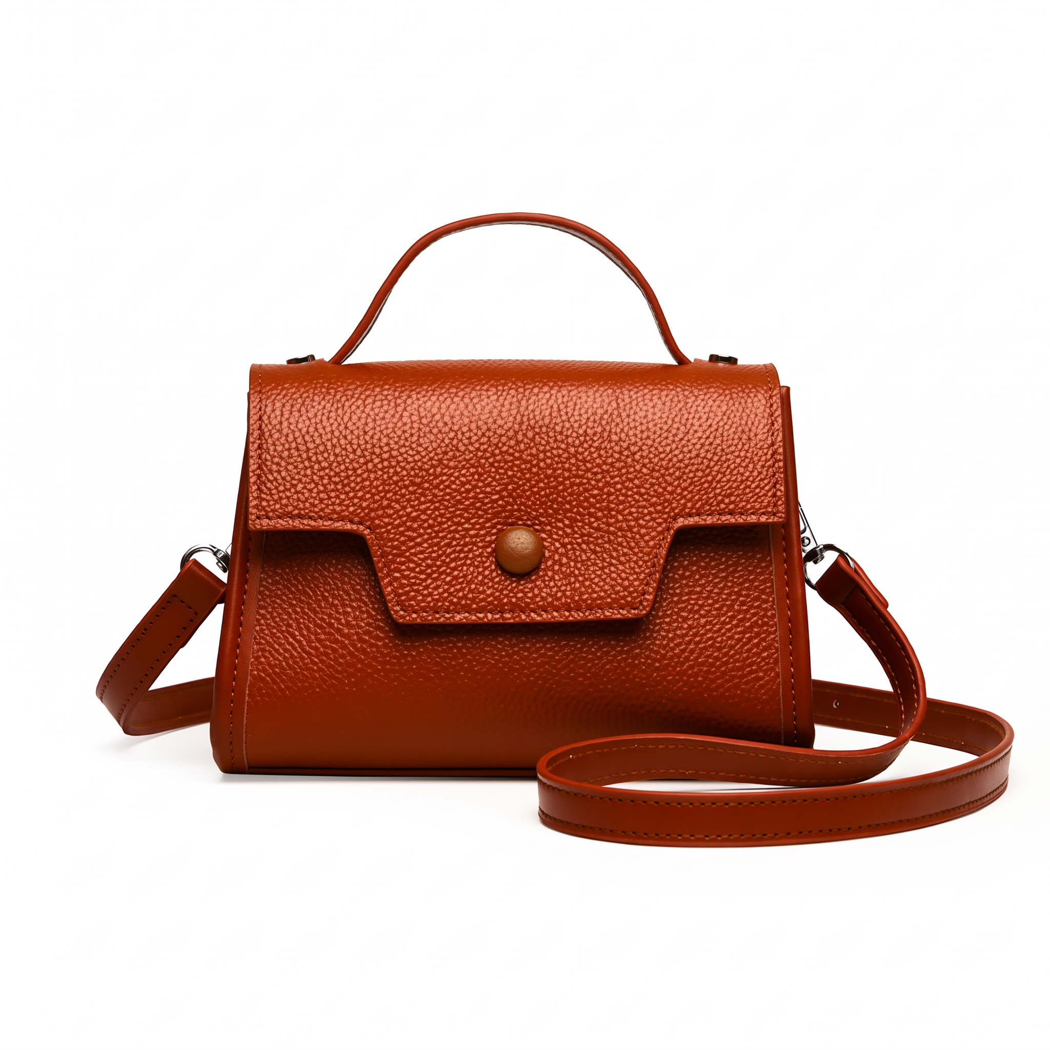Sac RENATA terracotta, vue de face