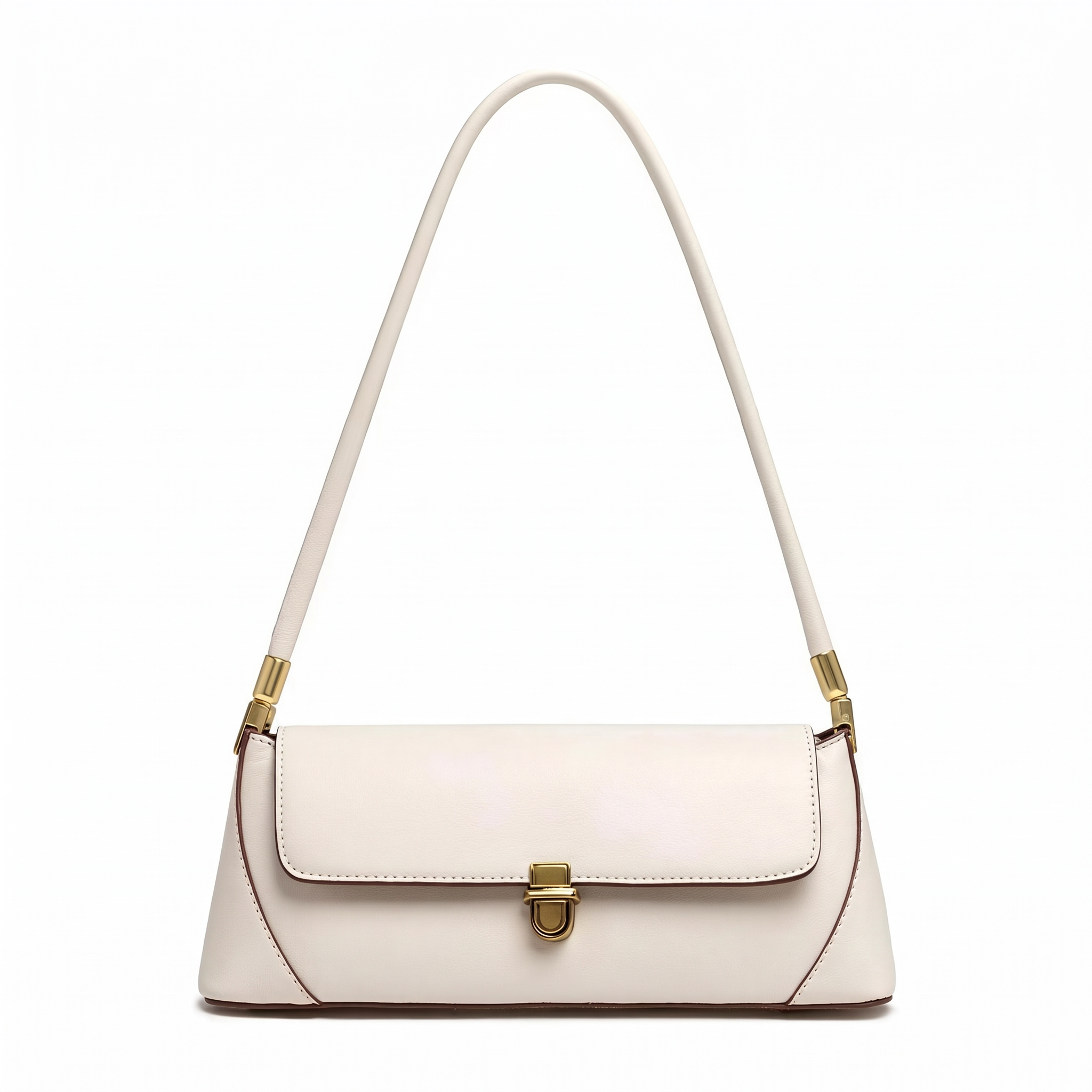 Sac SOFIA blanc en cuir, vue de face