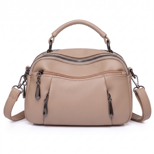 Sac TALIA taupe, vue de face