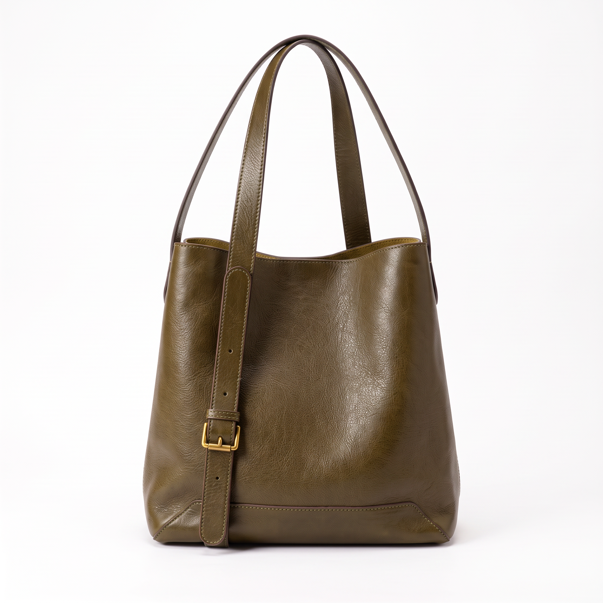 Sac VALERIA vert olive, vue de face