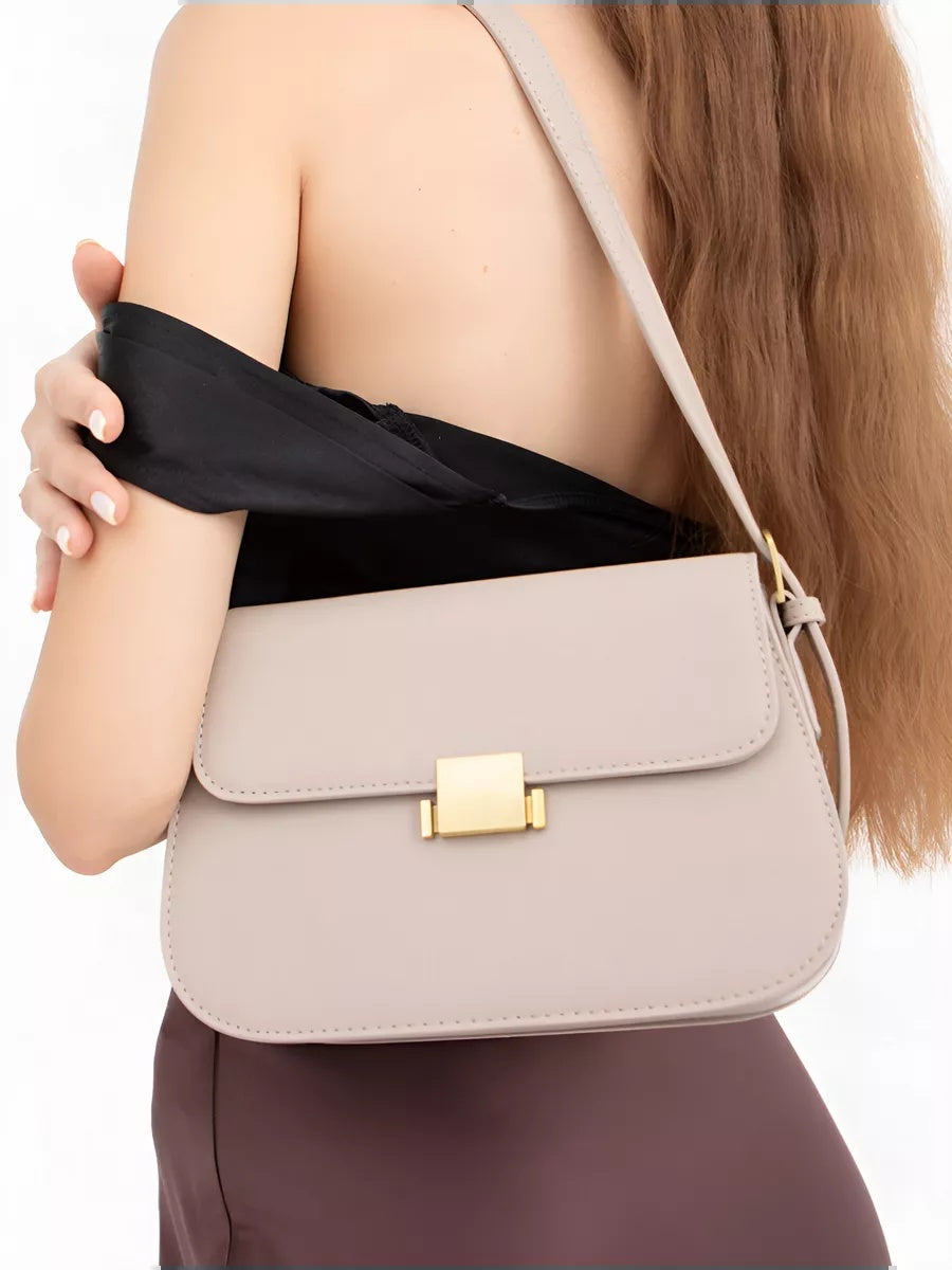 Sac ELENA beige – photo portée