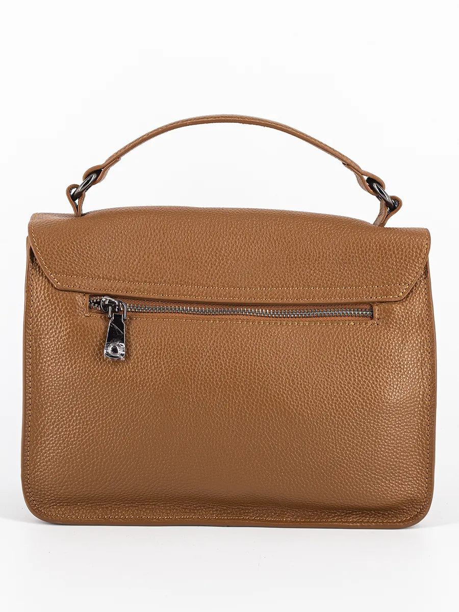 BEYA – Sac cartable en cuir de vachette, dos avec poche zippée – YUMIKA