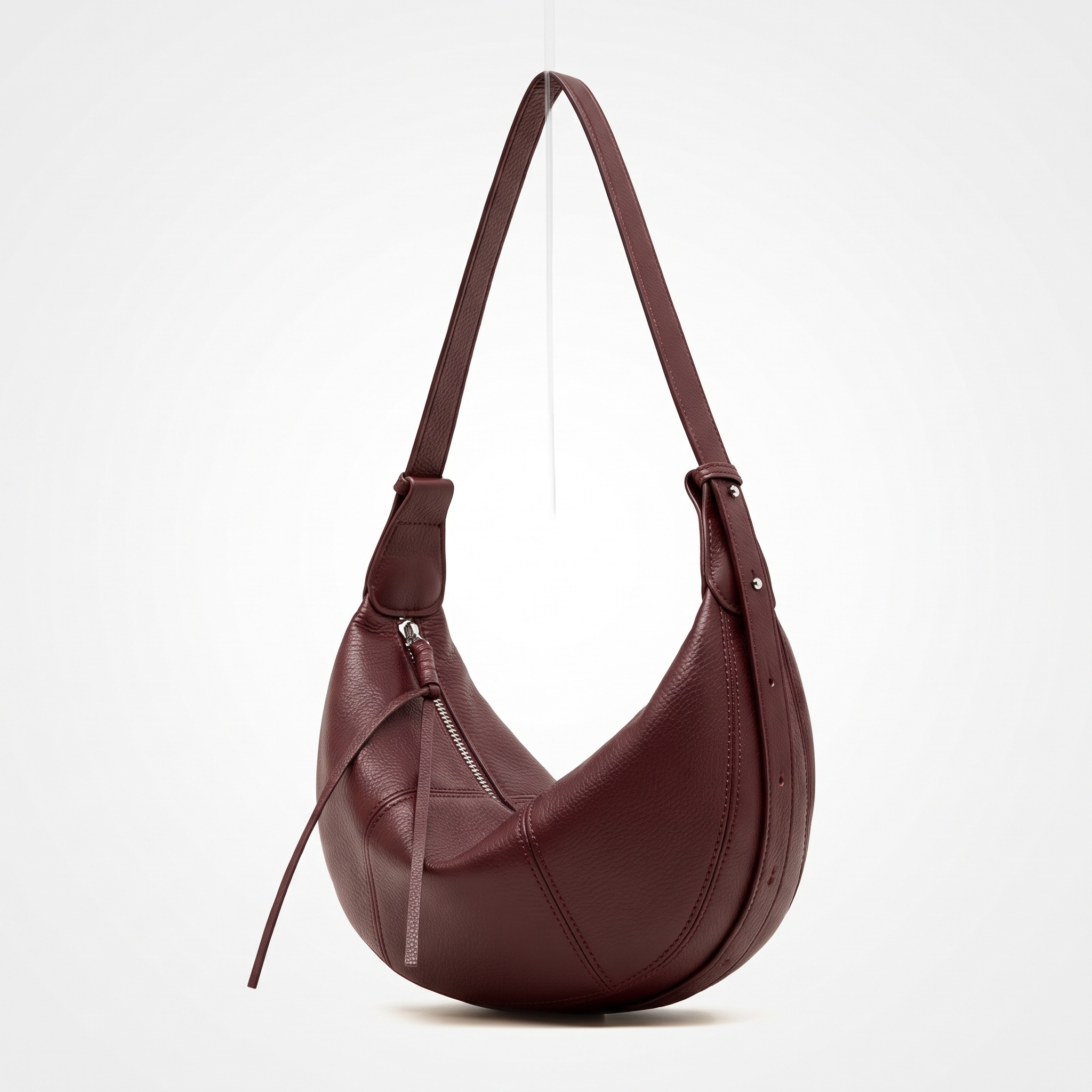 Sac CHLOE bordeaux, vue de trois-quarts