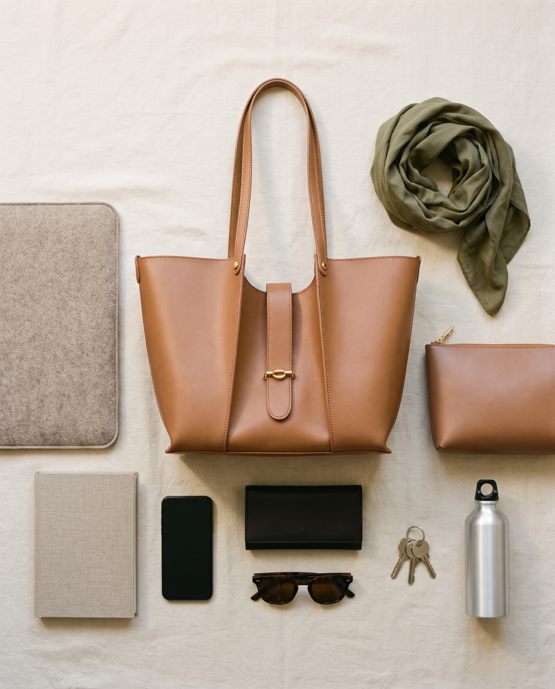 Sac GRACE camel, ce que le sac peut contenir
