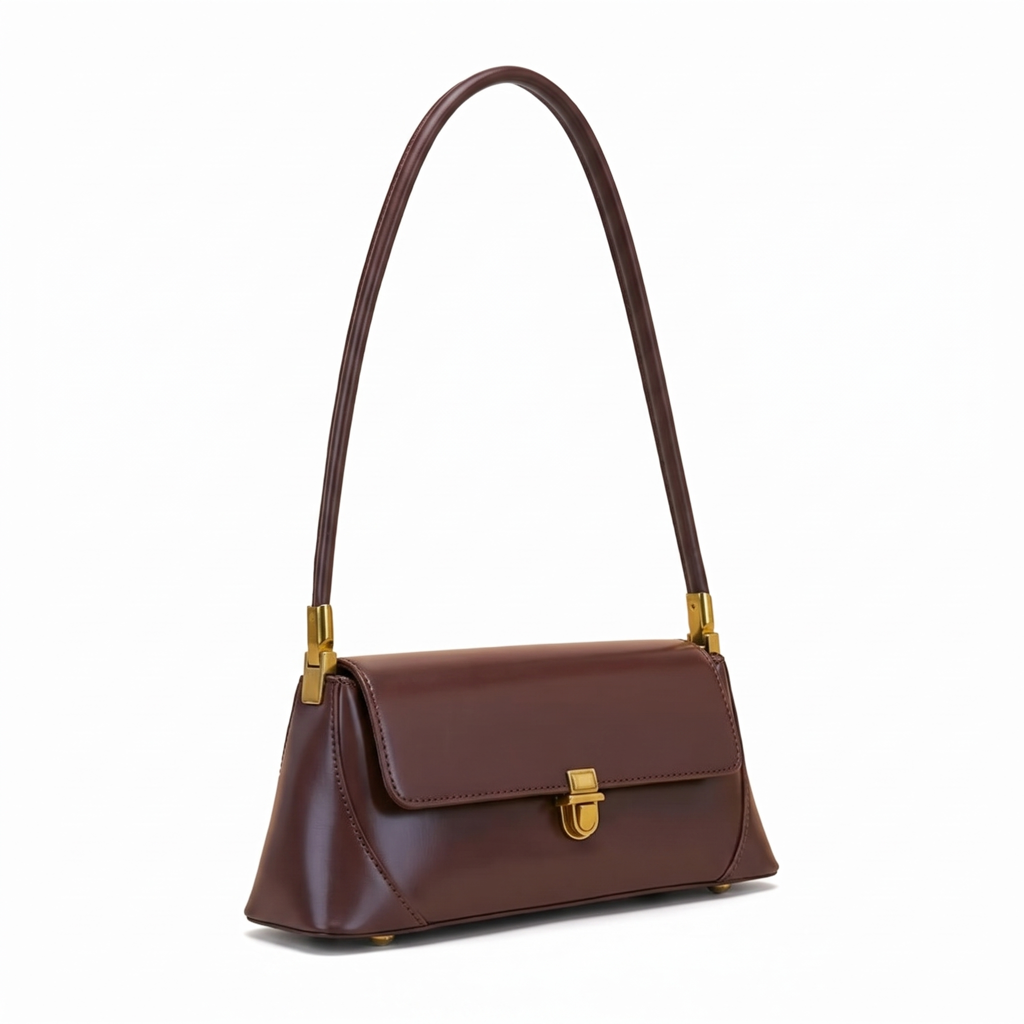 Sac SOFIA marron, vue de trois-quarts