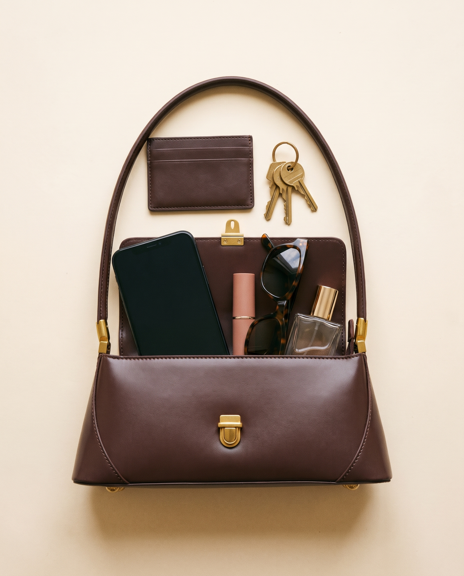 Sac SOFIA marron, ce que le sac peut contenir