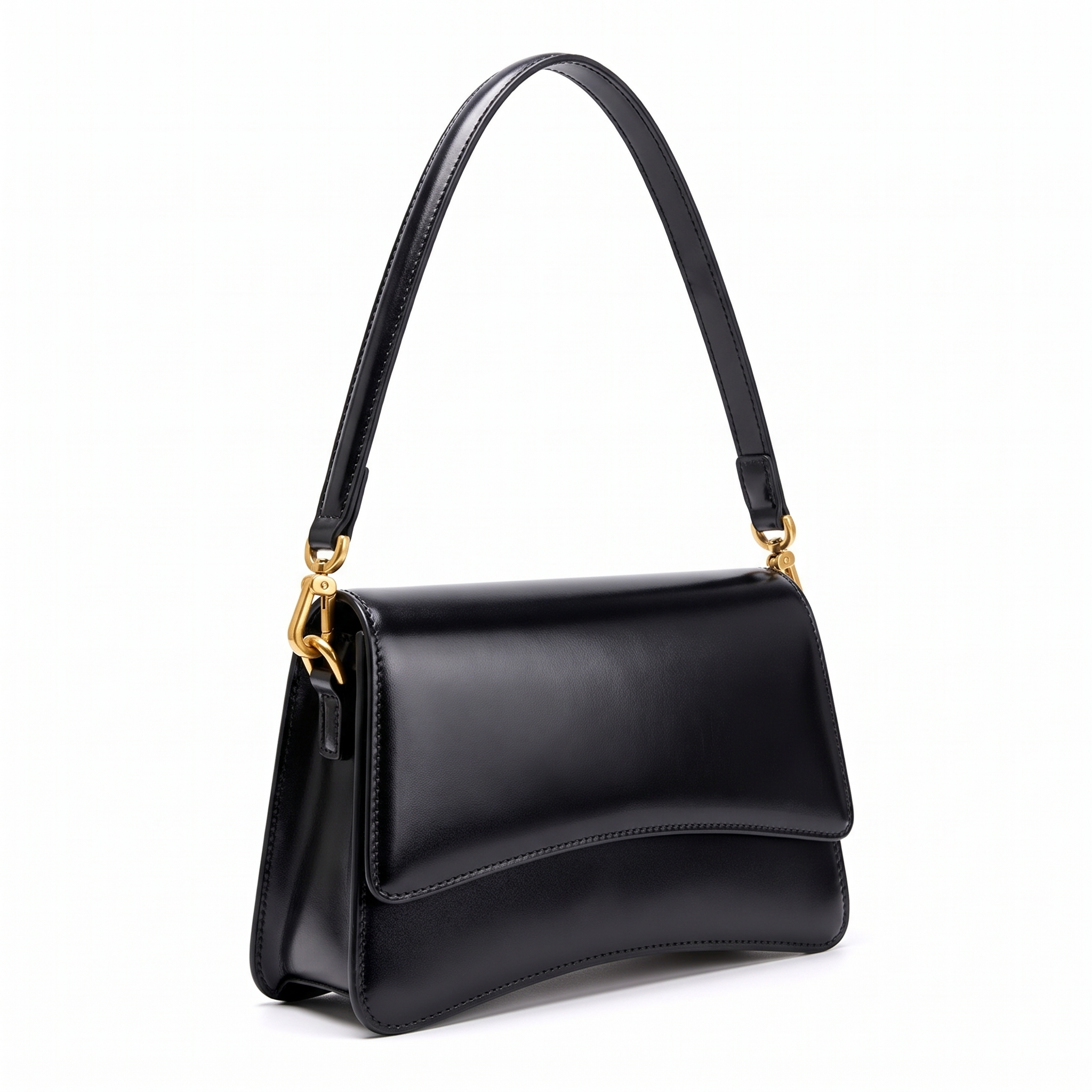 Sac LADYS noir, vue de trois-quarts