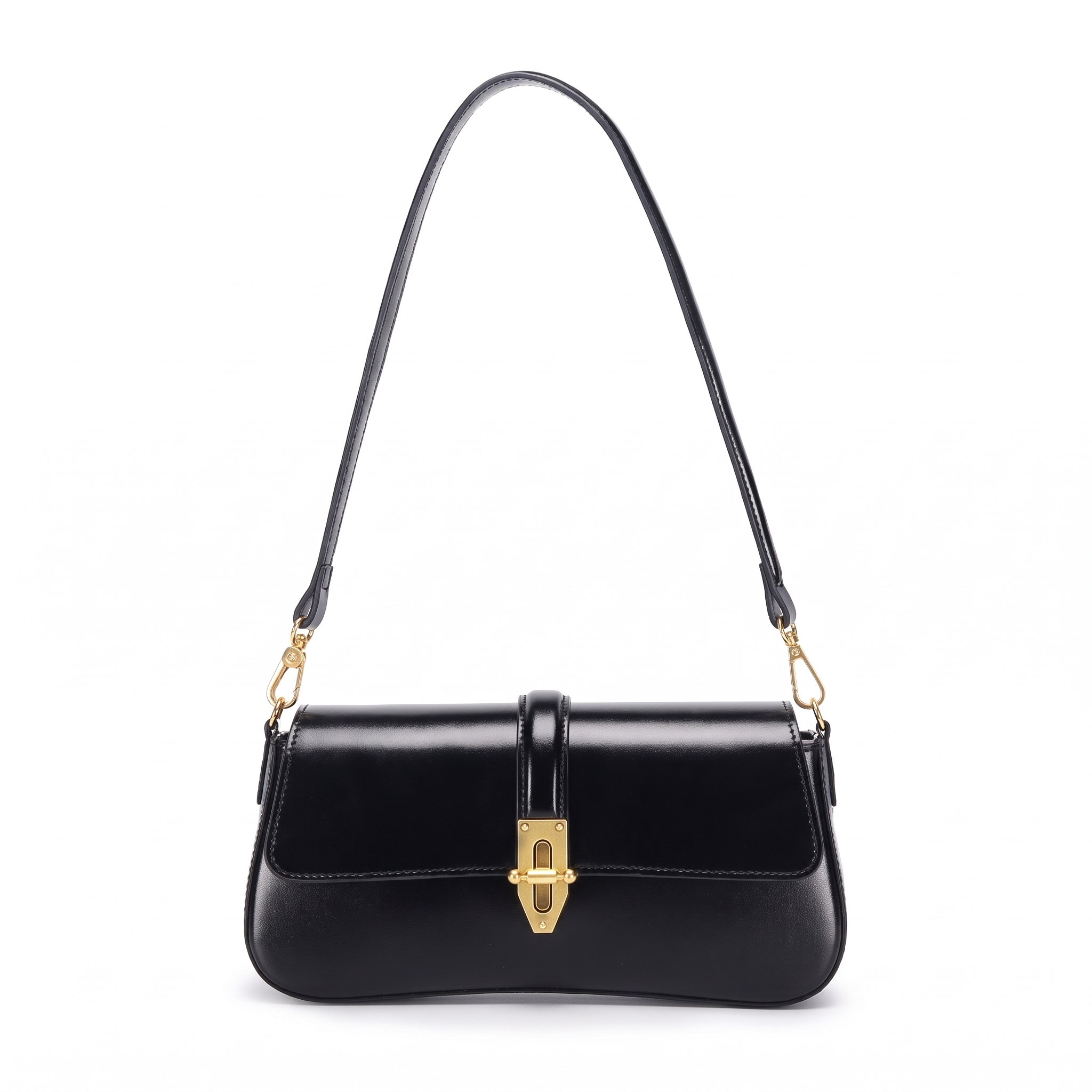 Sac RITA noir, vue de face