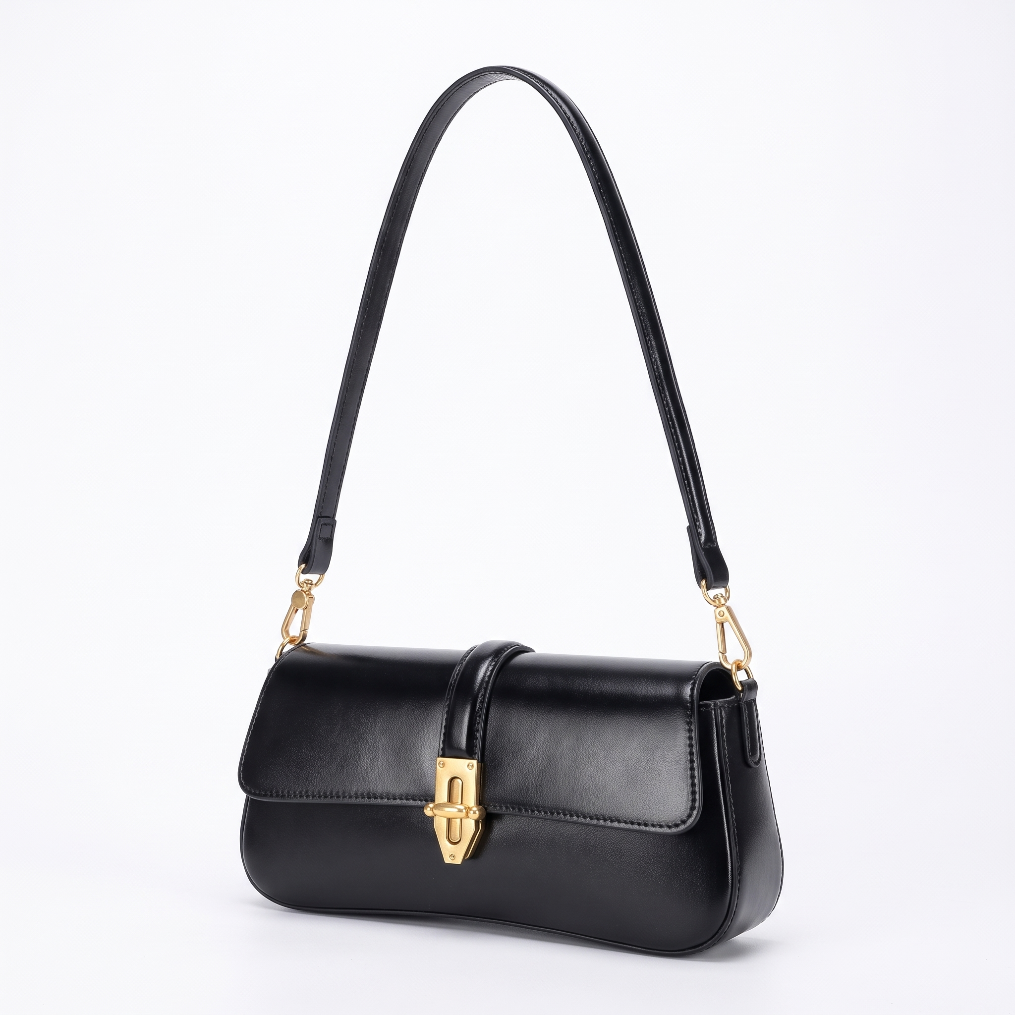 Sac RITA noir, vue de trois-quarts