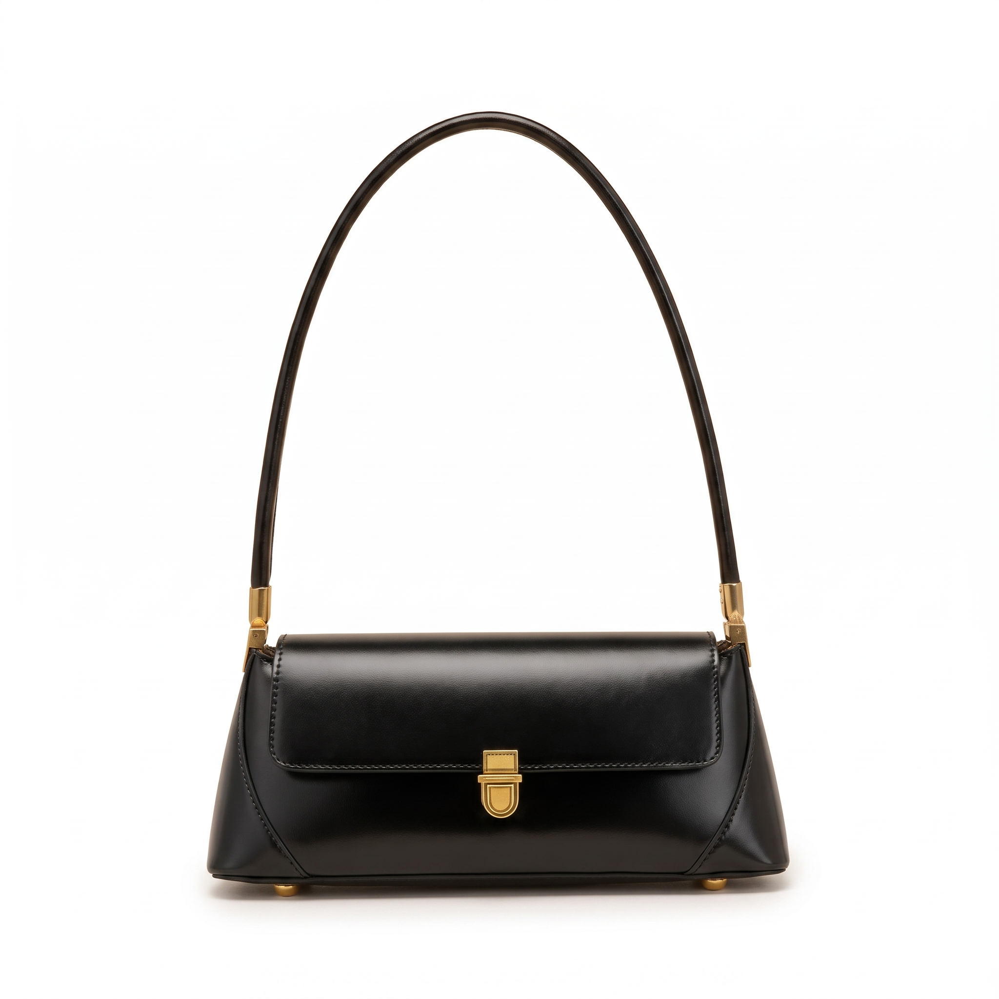Sac AGATHE noir, vue de face