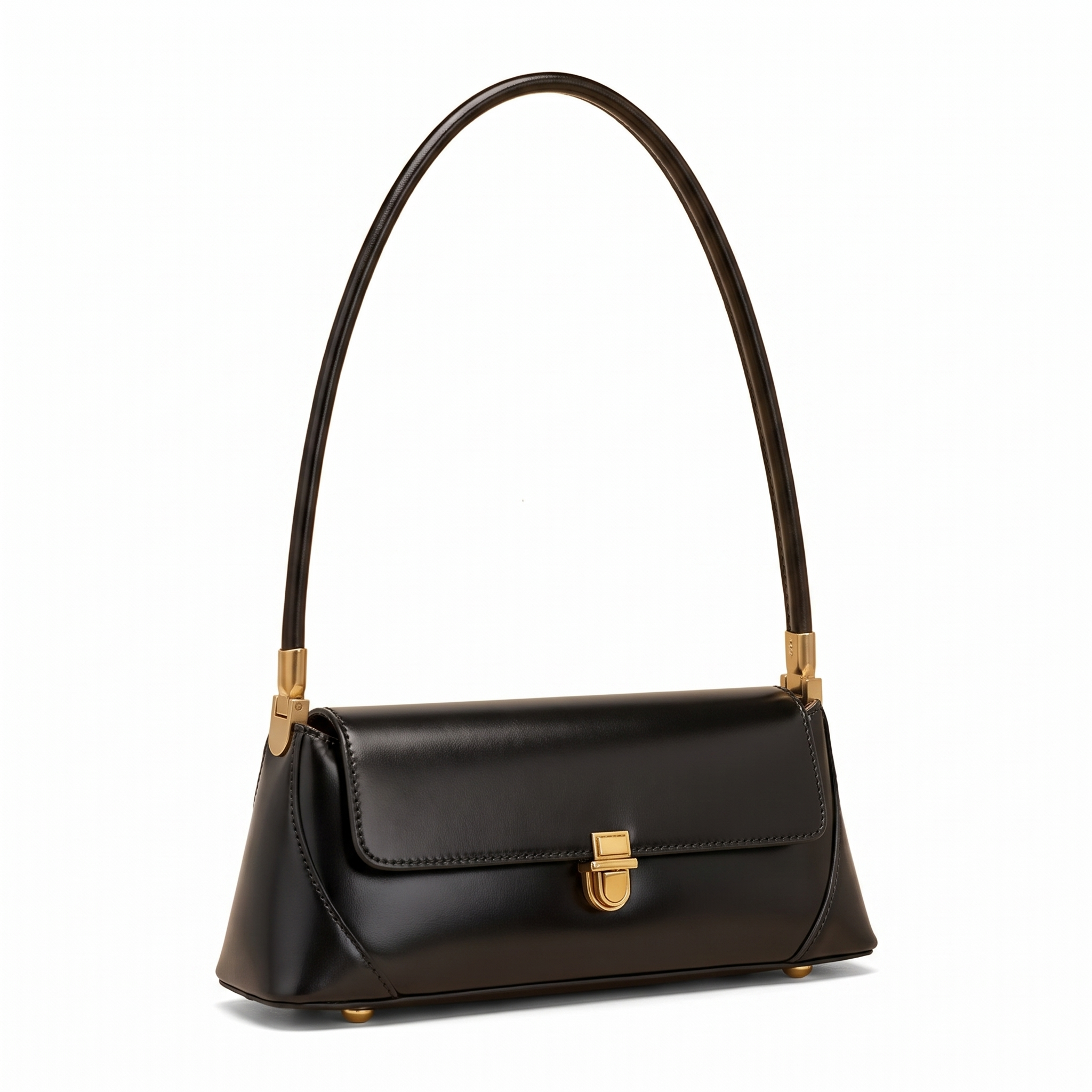 Sac AGATHE noir, vue de trois-quarts