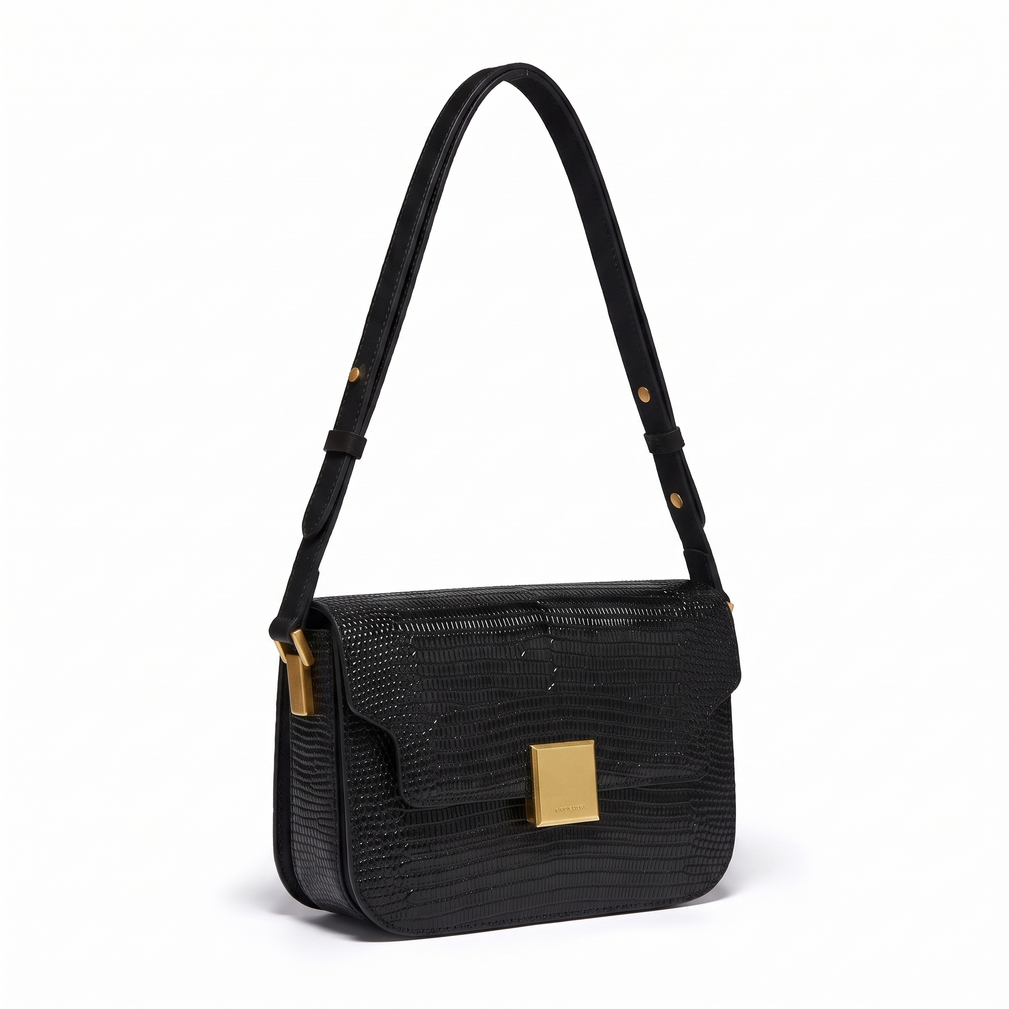 Sac AMBRE noir, vue de trois-quarts